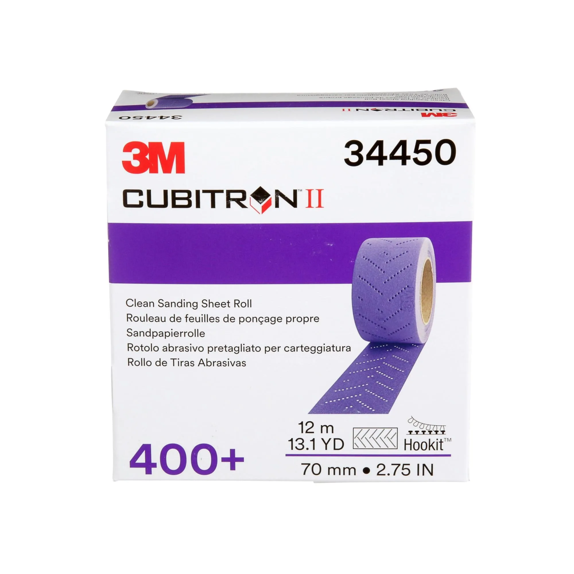 3M Cubitron II Hookit Clean Sanding Sheet Roll, 34450, 400  grade, 70mm x 12 m