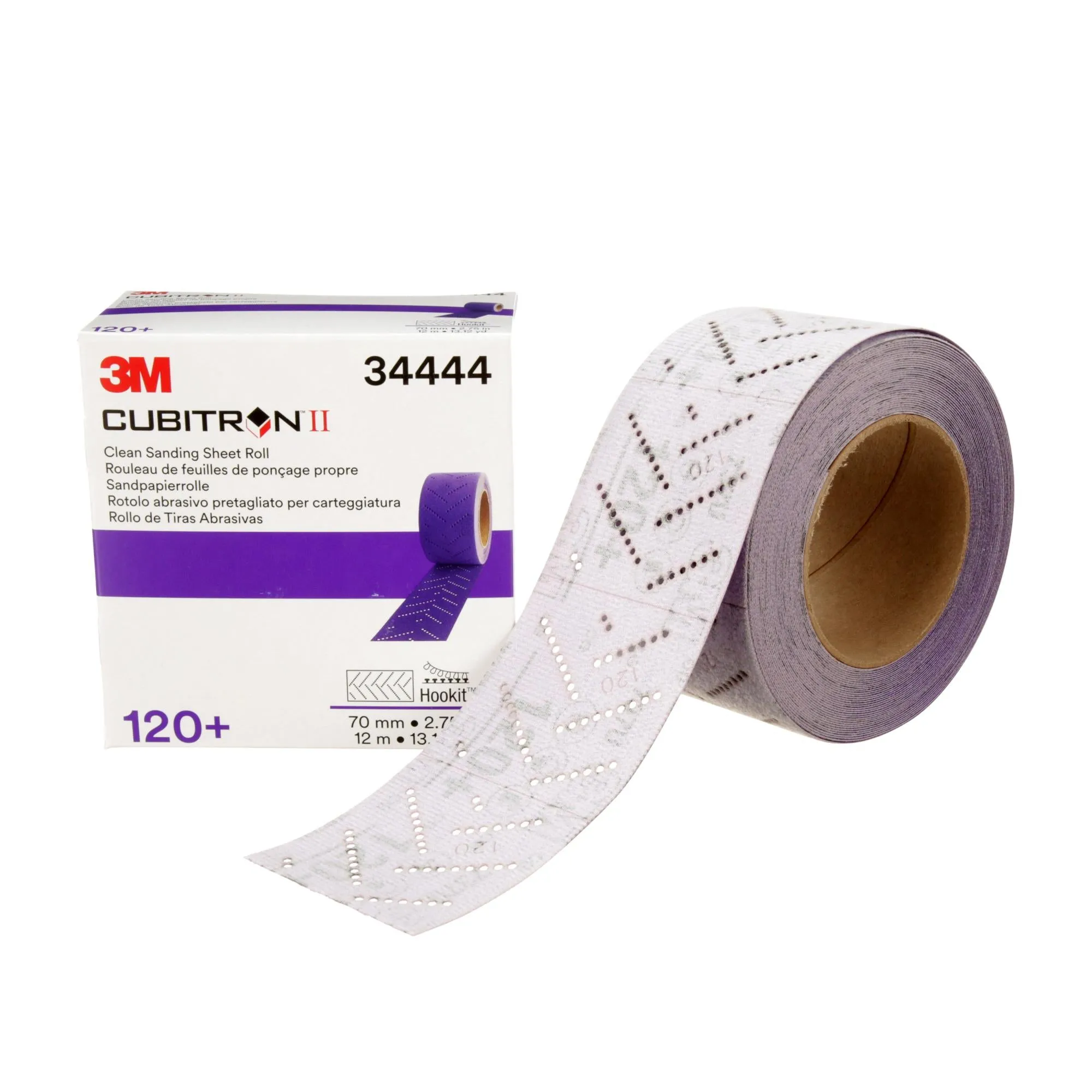 3M Cubitron II Hookit Clean Sanding Sheet Roll 737U, 34444, 120 grade