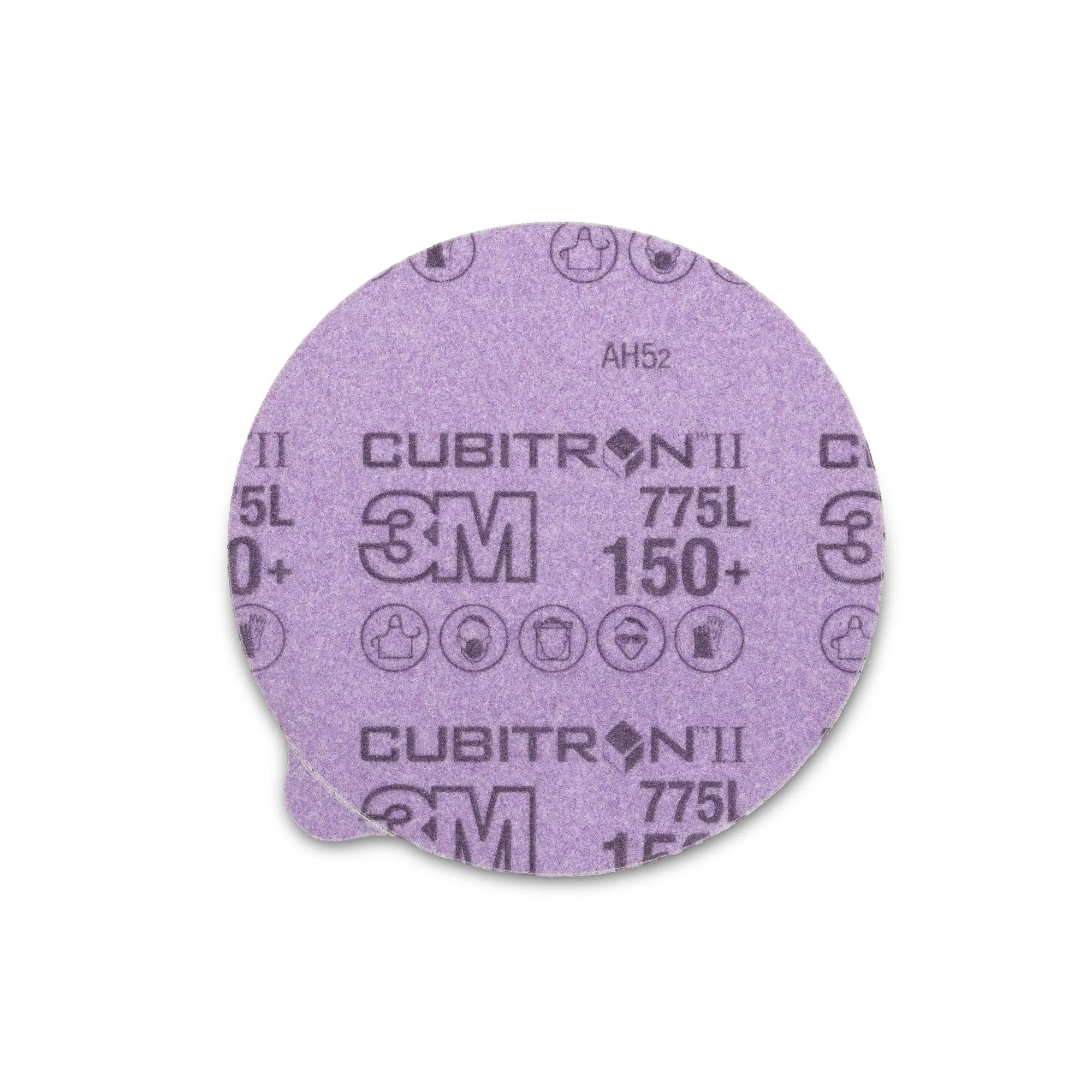 3M Cubitron II Stikit Film Disc 775L, 150 , 5 in x NH, Linered w/Tab,Die 500X