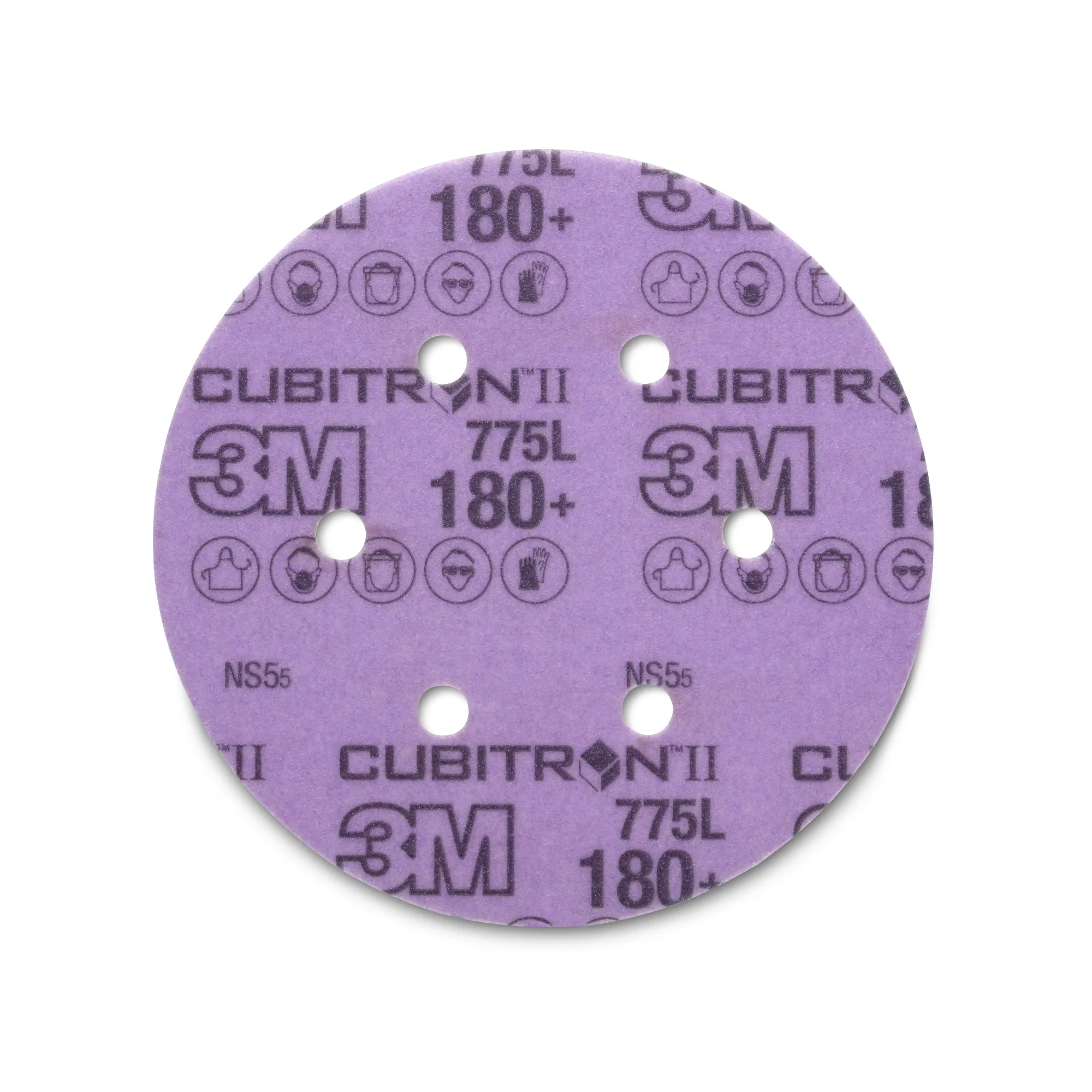 3M Cubitron II Stikit Film Disc 775L, 220 , 6 in x NH, D/F 6HL,Linered w/Tab