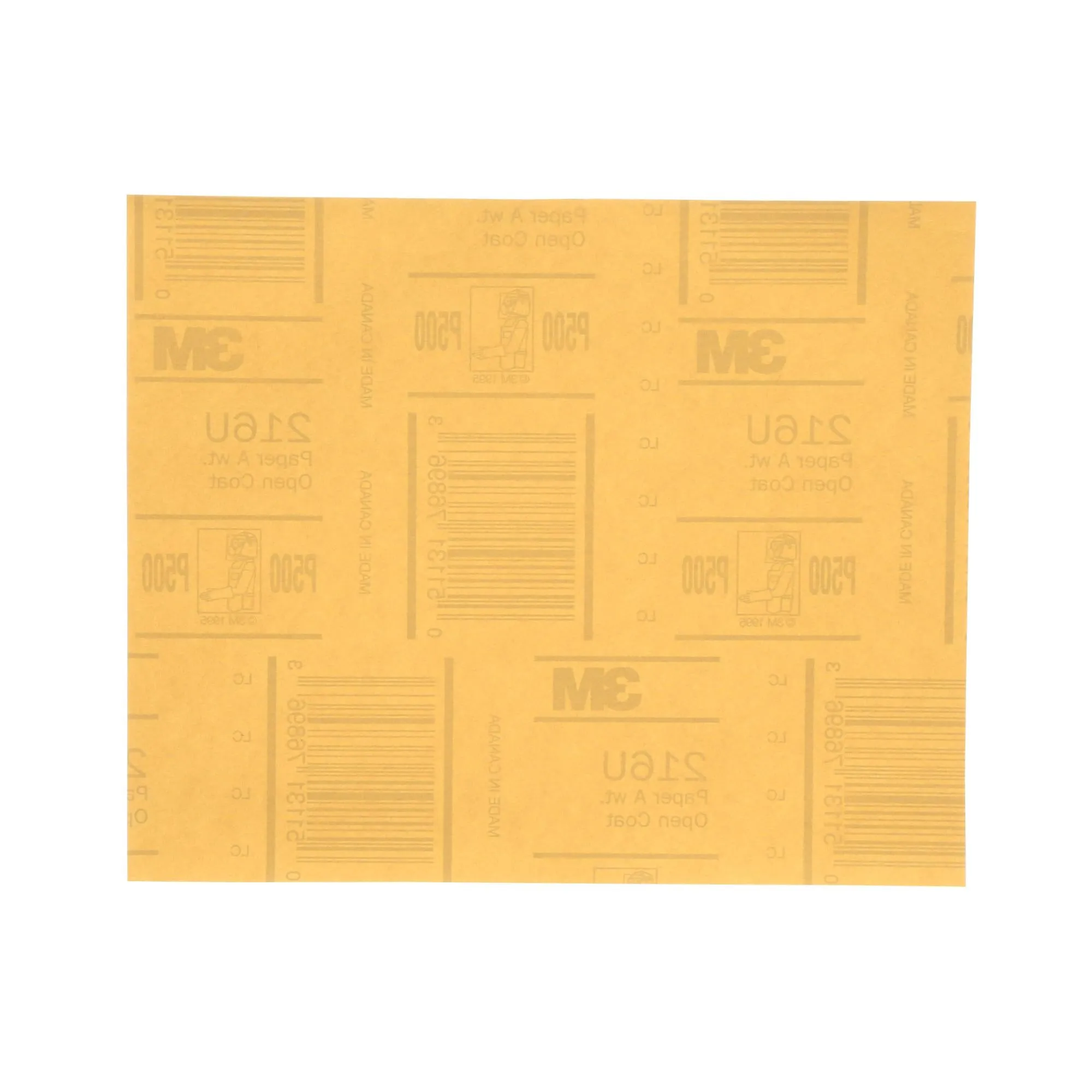 3M Gold Abrasive Sheet, 02538, P500 grade, 9 in x 11 in, 50 sheets perpack