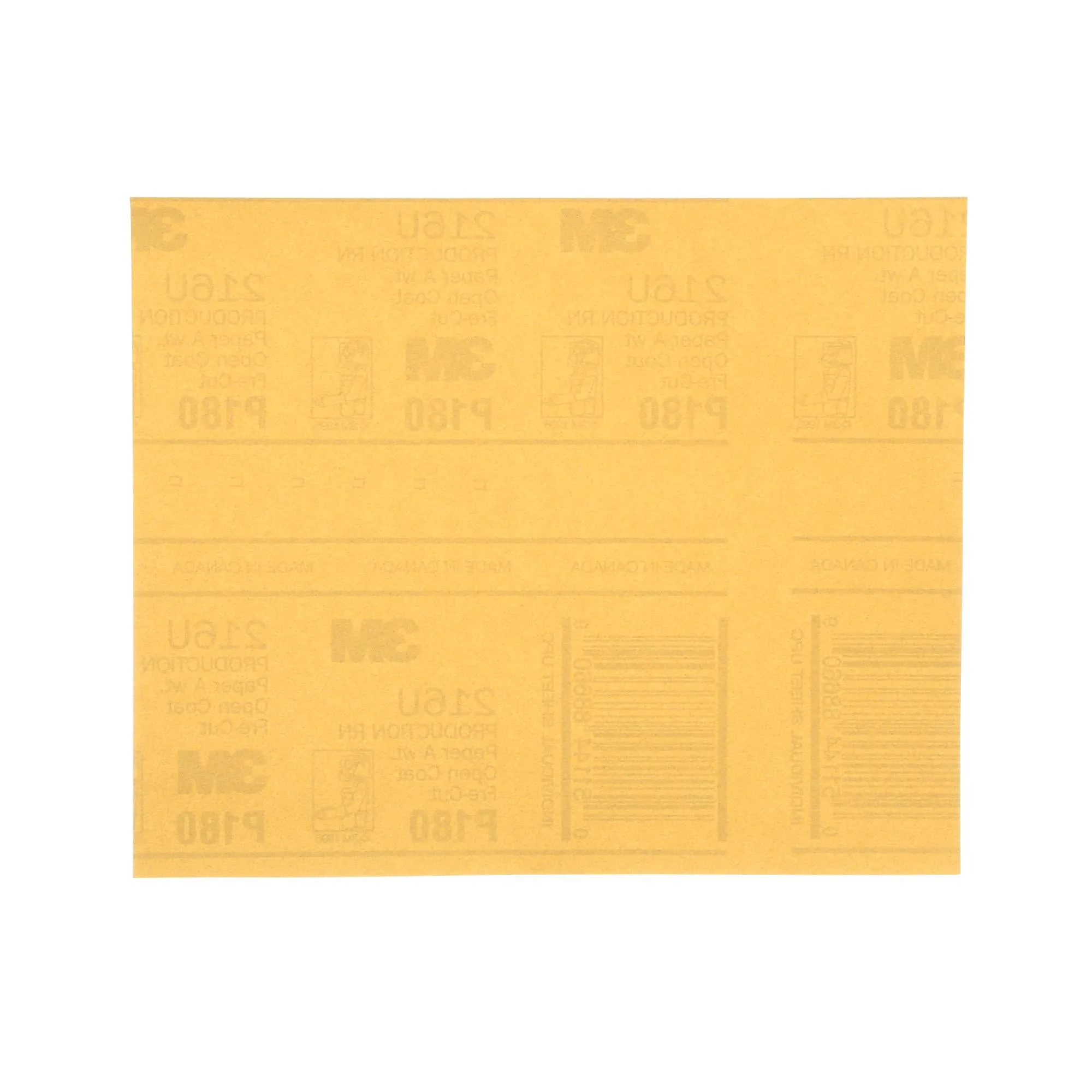 3M Gold Abrasive Sheet, 02545, P180 grade, 9 in x 11 in, 50 sheets perpack