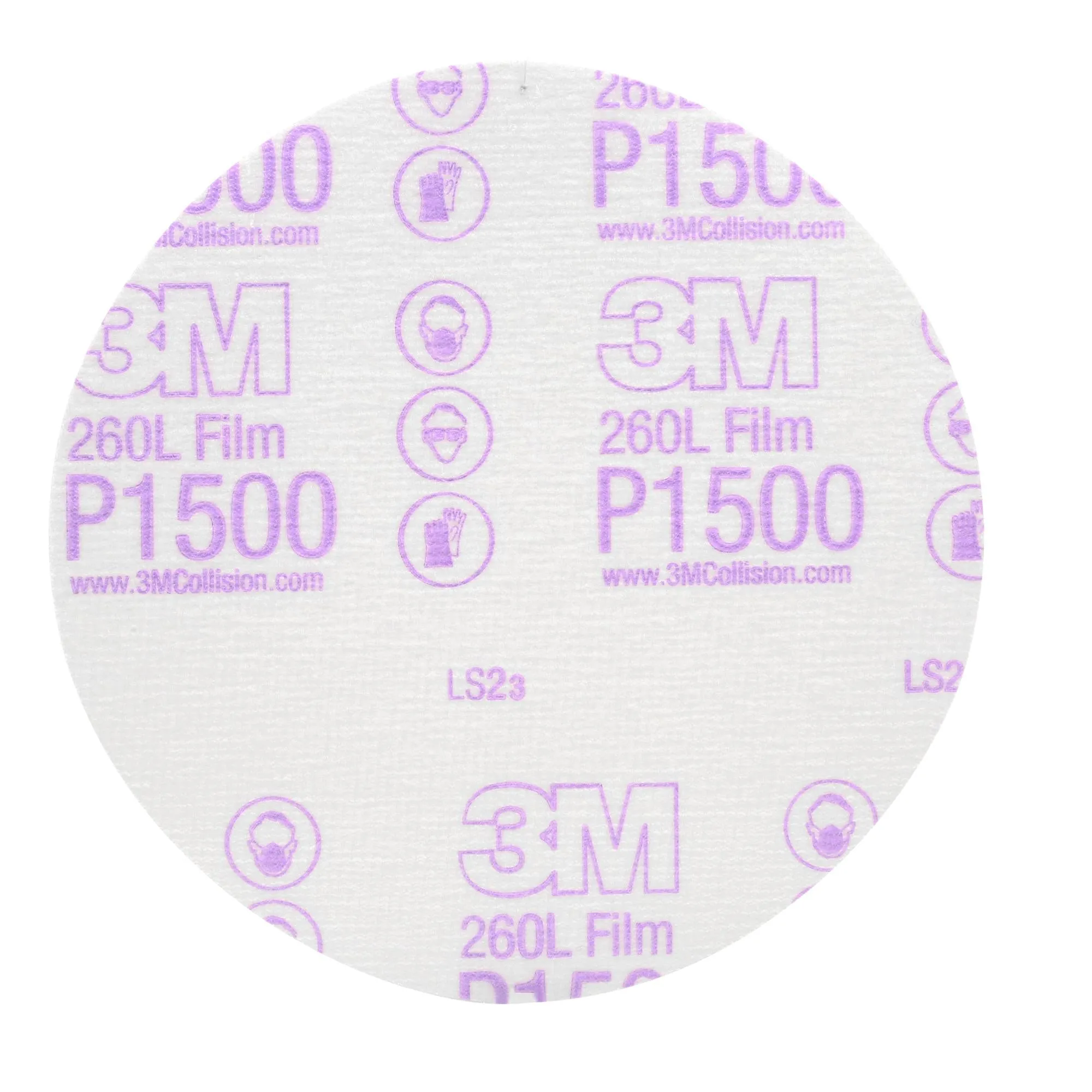 3M Hookit Finishing Film Abrasive Disc 260L, 00950, 6 in, P1500