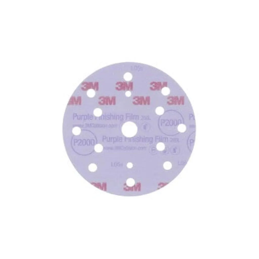 3M Hookit Finishing Film Abrasive Disc 260L, 51304, 6 in, Dust Free,P2000