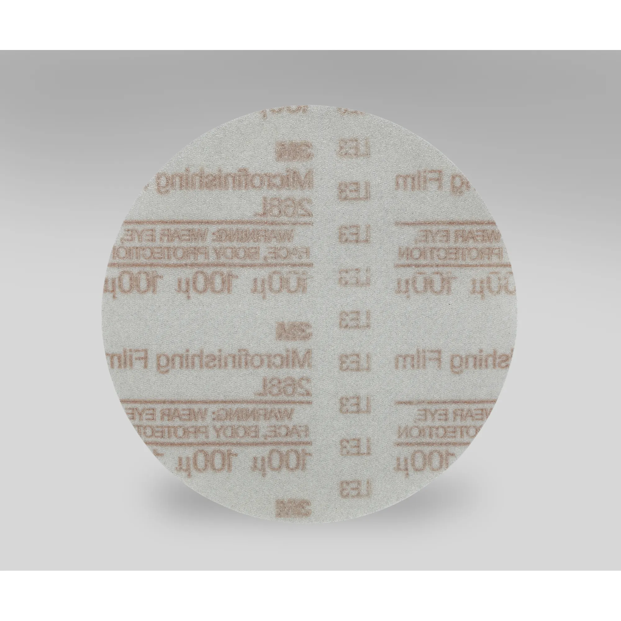 3M Hookit Microfinishing Film Disc 268L, 100 Mic 3MIL, Type D, 5 in xNH