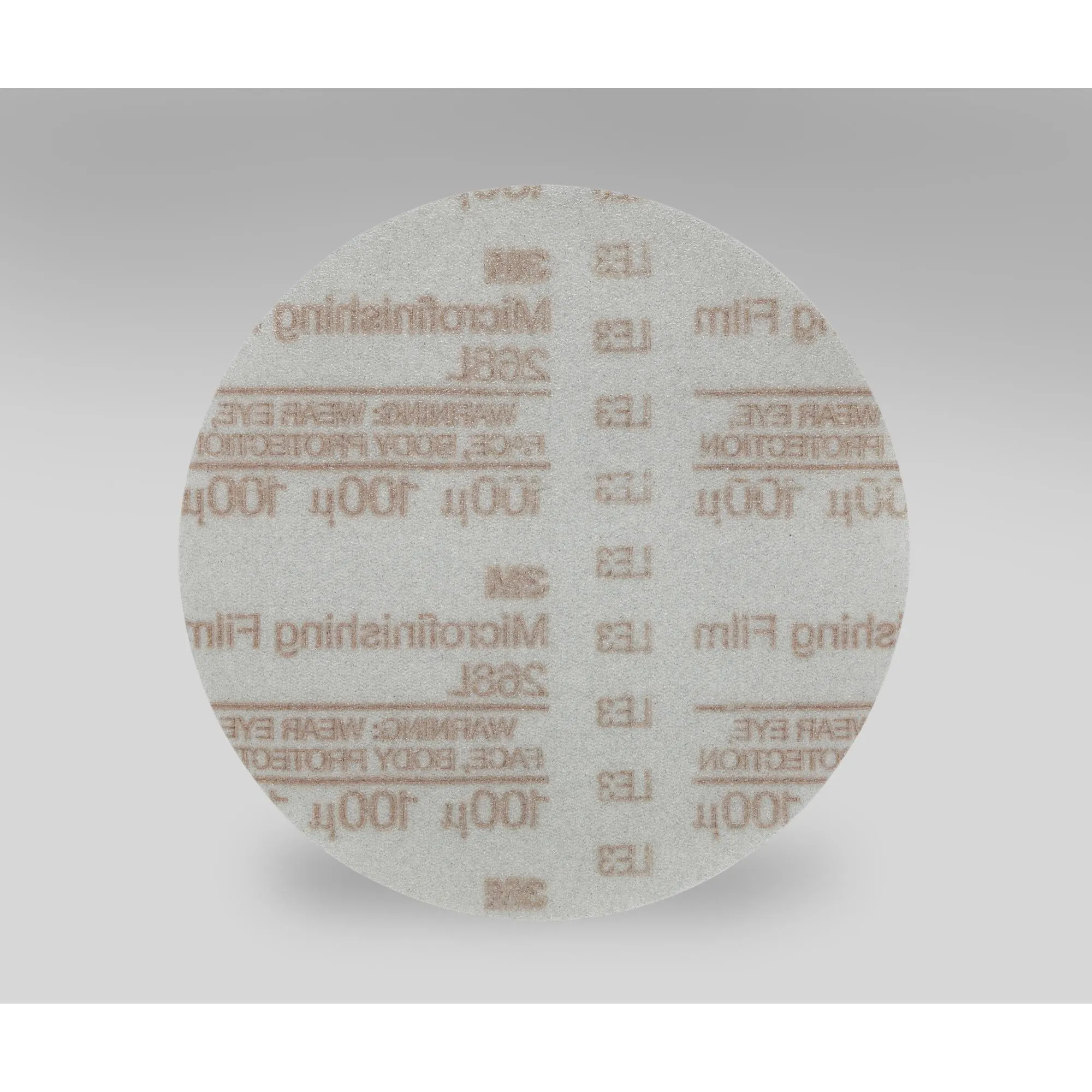3M Hookit Microfinishing Film Disc 268L, 100 Mic 3MIL, Type D, 6 in xNH