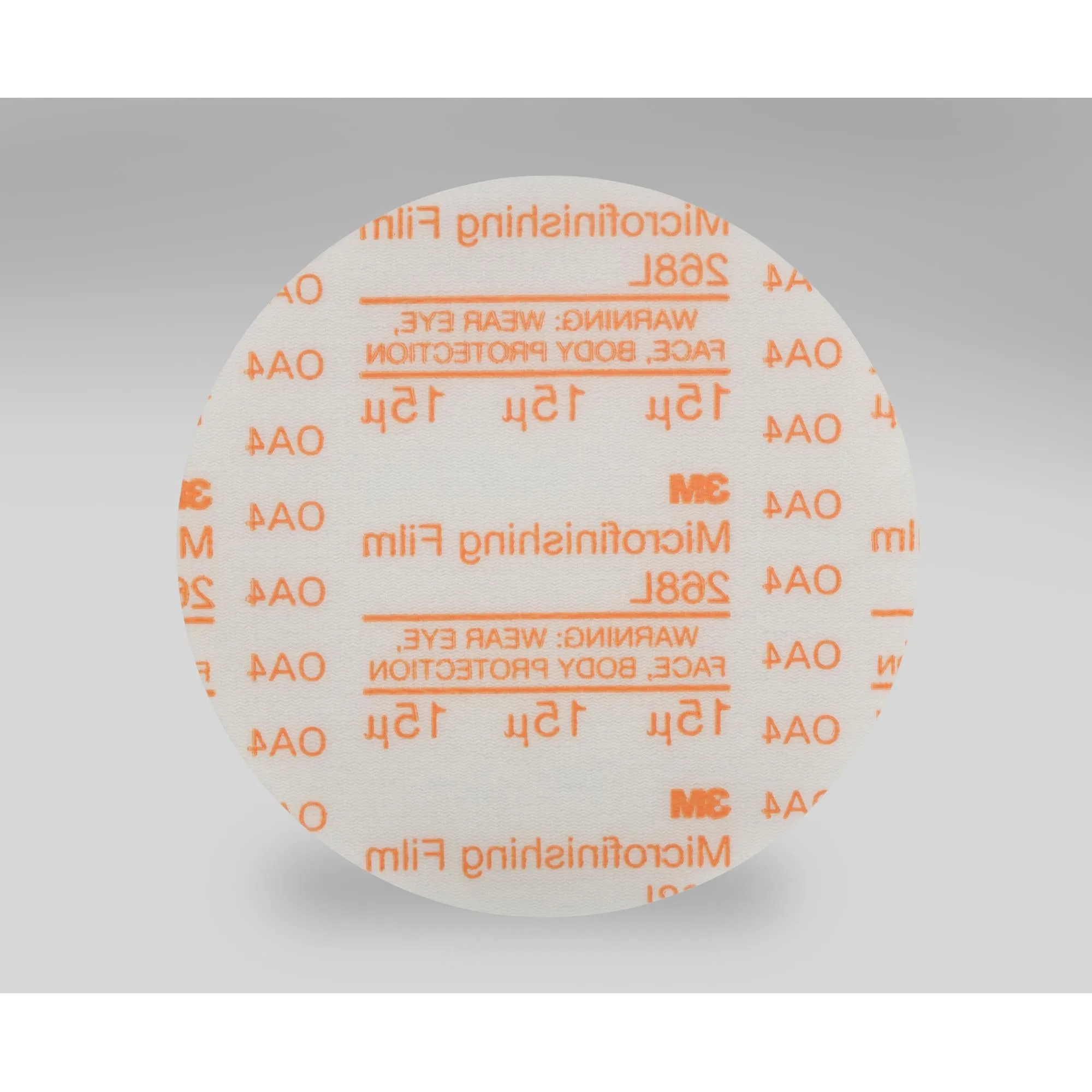 3M Hookit Microfinishing Film Disc 268L, 15 Mic 3MIL, Type D, 5 in xNH