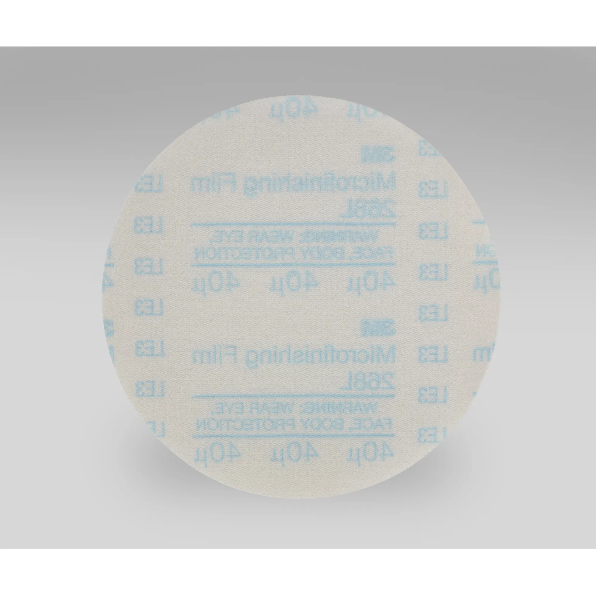 3M Hookit Microfinishing Film Disc 268L, 40 Mic 3MIL, Type D, 5 in xNH