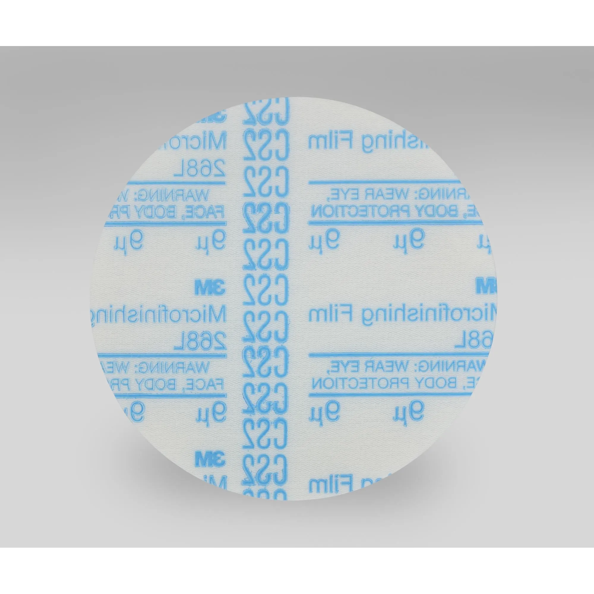 3M Hookit Microfinishing Film Disc 268L, 9 Mic 3MIL, Type D, 5 in xNH, Die 500X