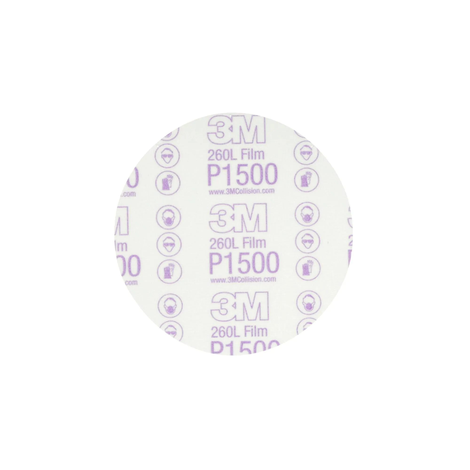 3M Hookit Red Finishing Film Abrasive Disc 260L, 01184, 6 in, P1500