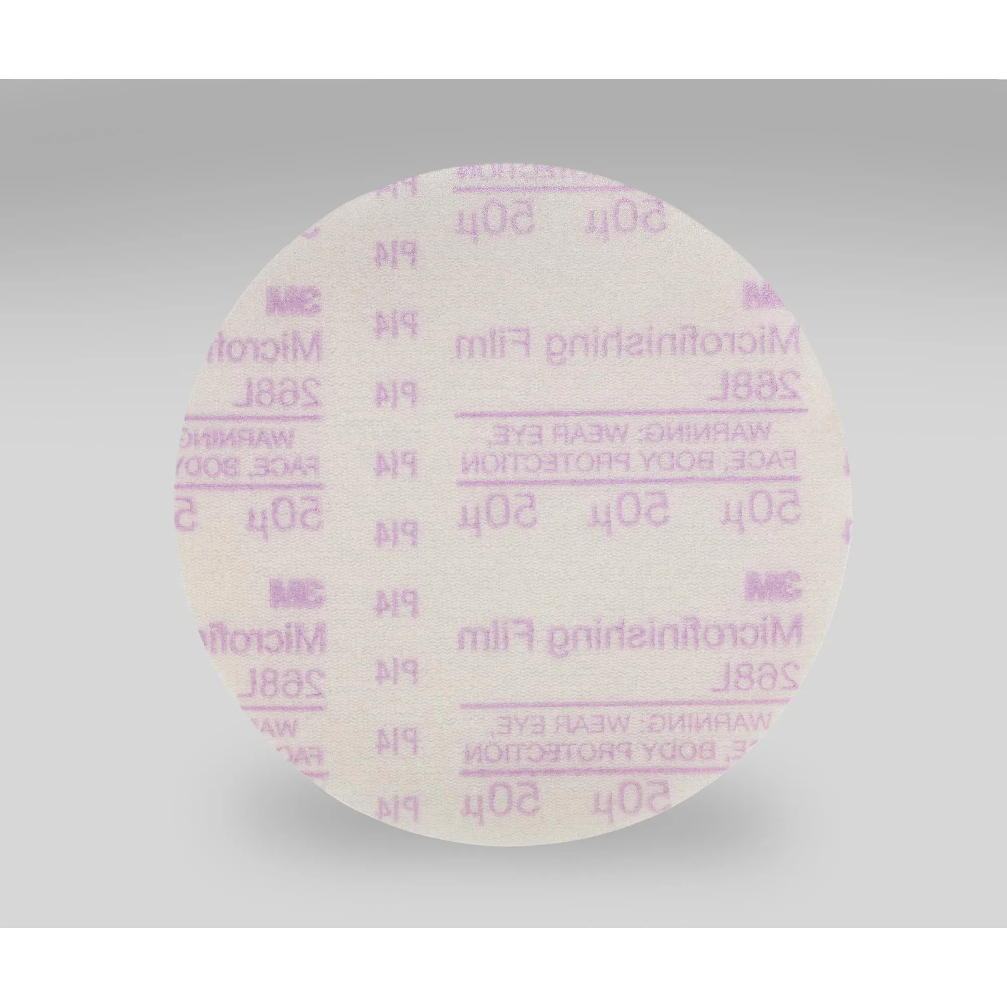 3M Microfinishing Film Disc 268L, 8 in x NH, 50 Micron, Unbacksized,Die 800L
