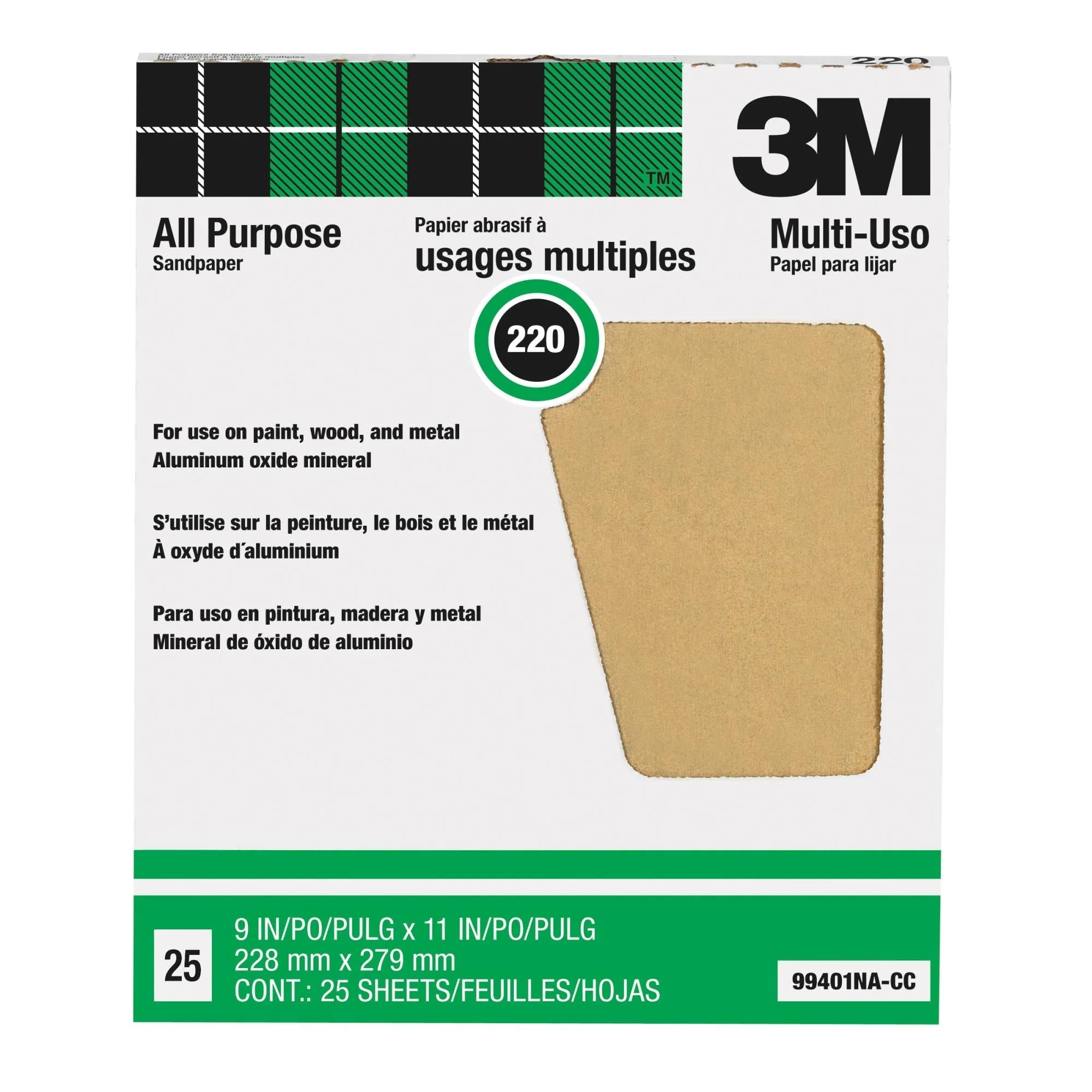3M Pro-Pak Aluminum Oxide Sheets for Paint and Rust Removal, 9 in x 11in