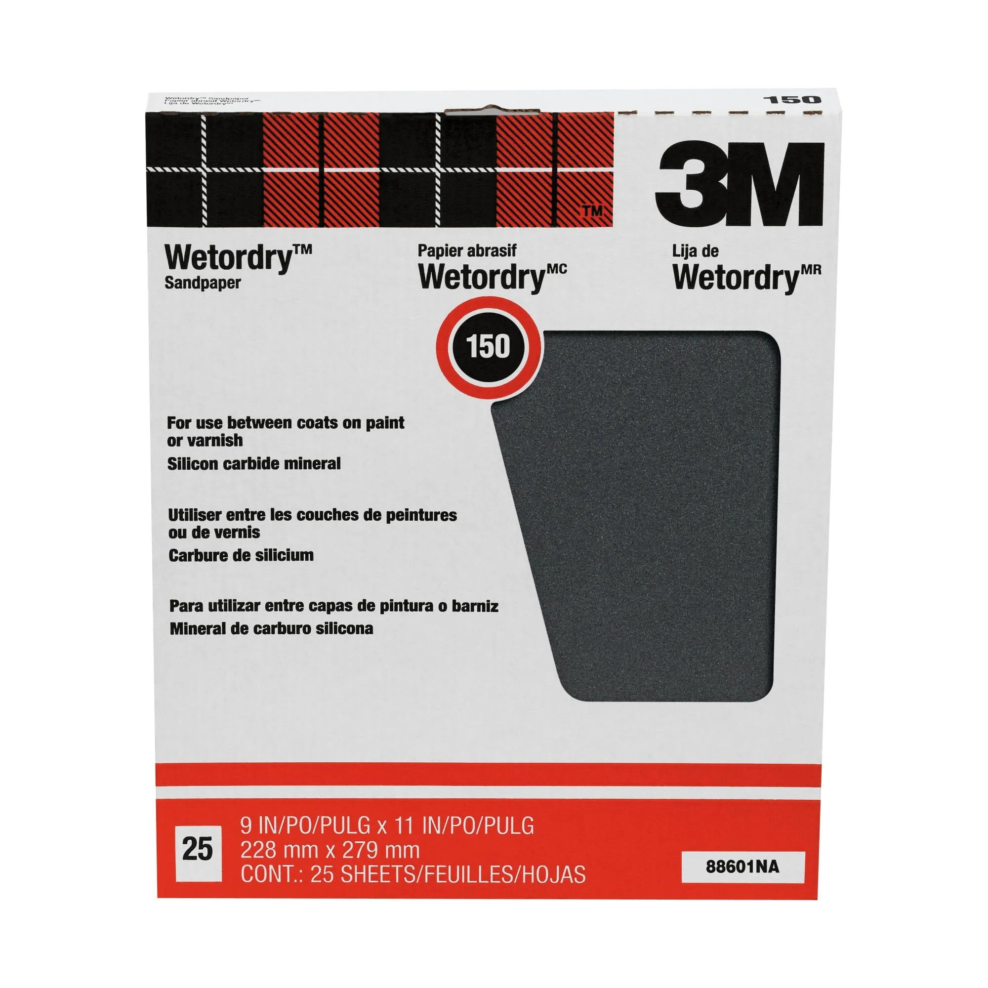3M Pro-Pak Wetordry Sandpaper 88601NA, 9 in x 11 in (22.8 cm x 27.9cm)