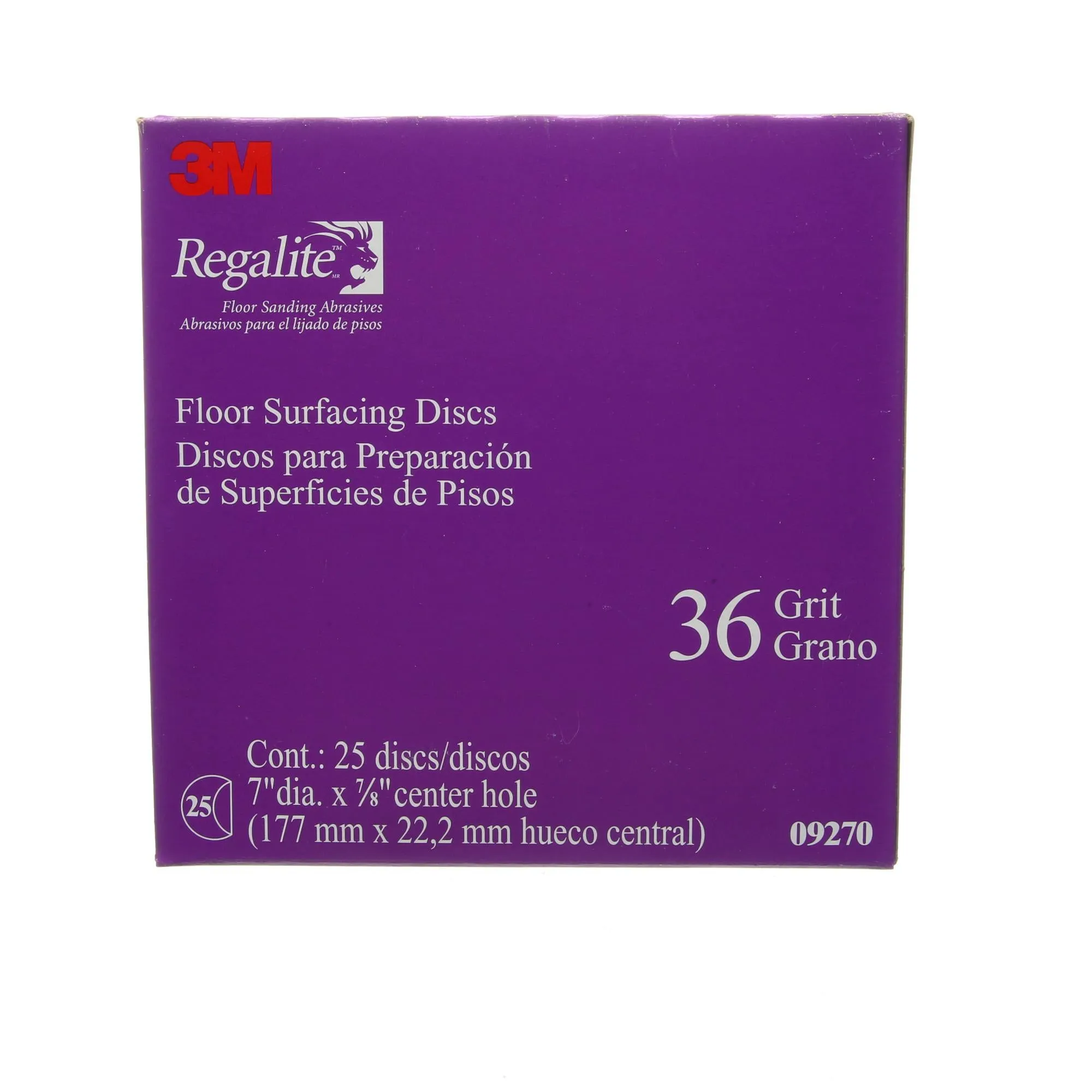 3M Regalite Floor Surfacing Discs 09270, 7 in x 7/8 in, 752I, 36 Grit