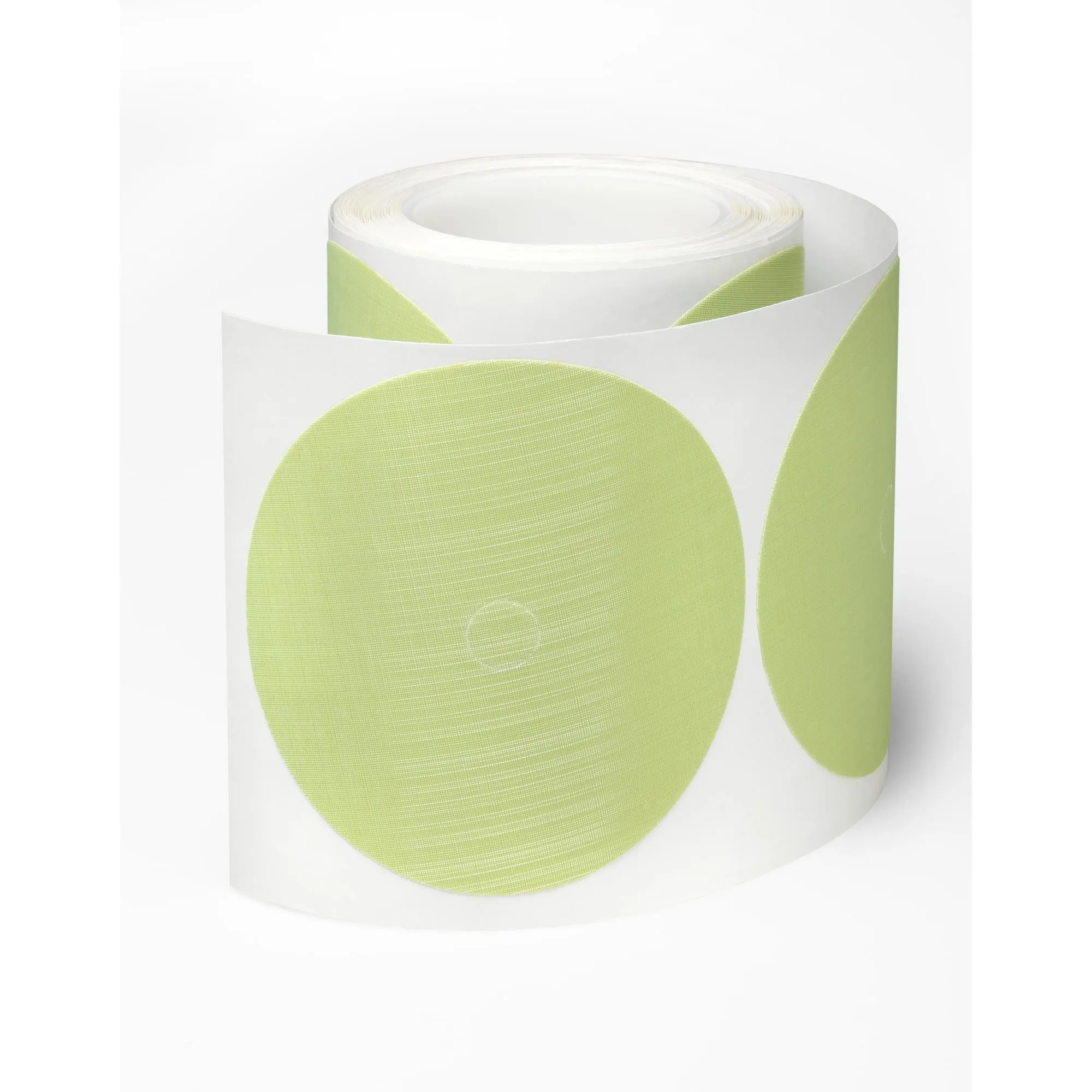 3M Trizact PSA Film Disc Roll 268XA, A35 3MIL, Green, 5 in x NH, Die500X