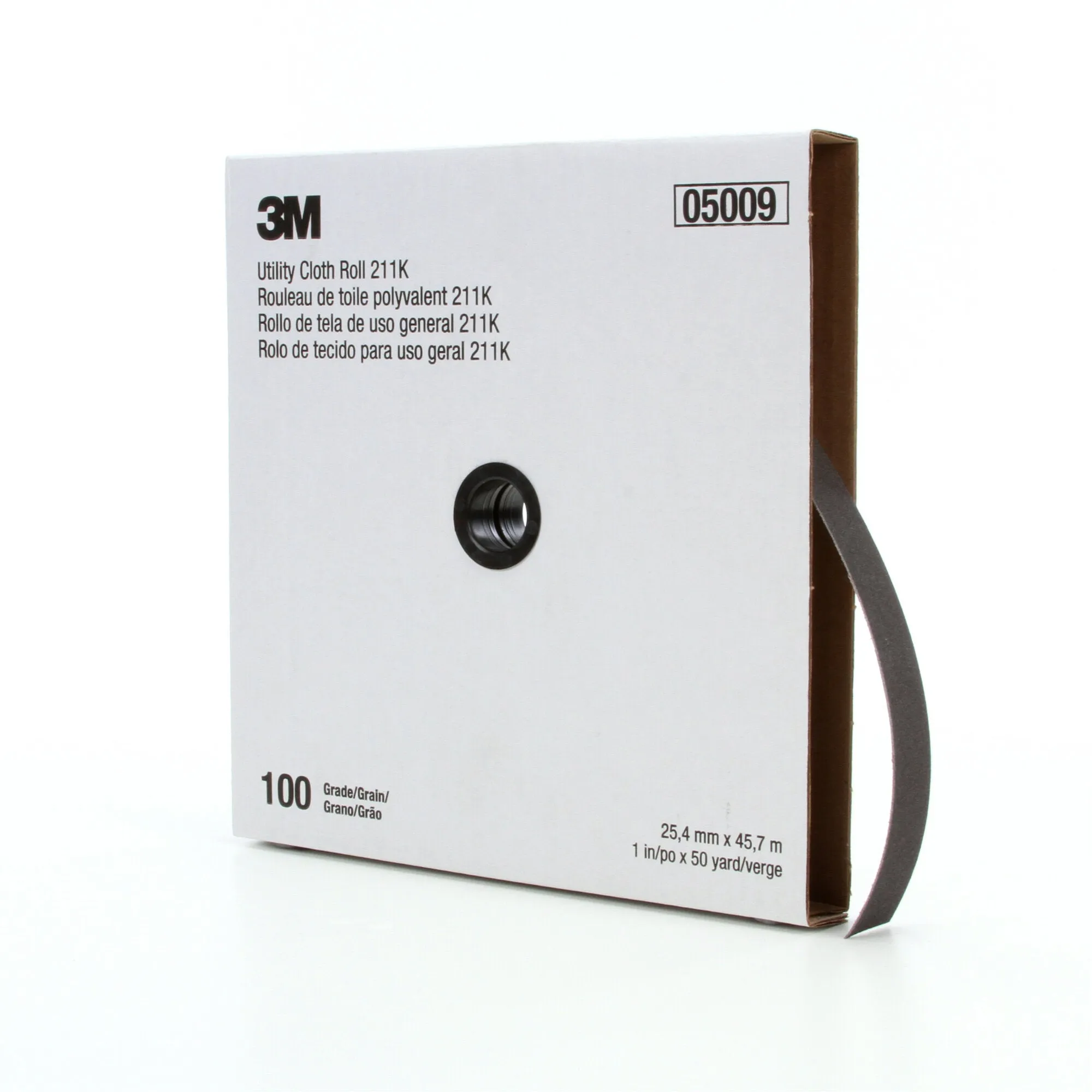 3M Utility Cloth Roll 211K, 100 J-weight, 1-1/2 in x 50 yd, Full-flex
