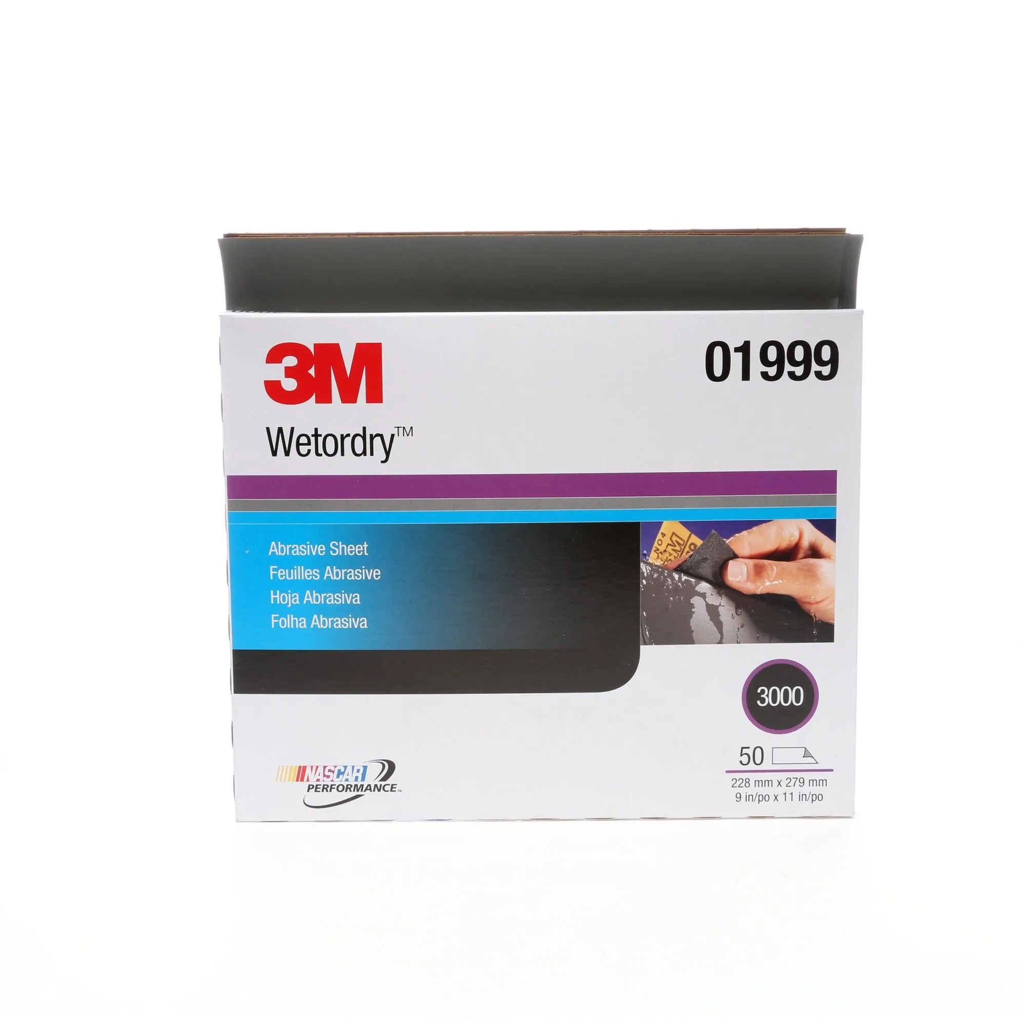 3M Wetordry Abrasive Sheet, 01999, 3000, 9 in x 11 in, 50 sheets percarton