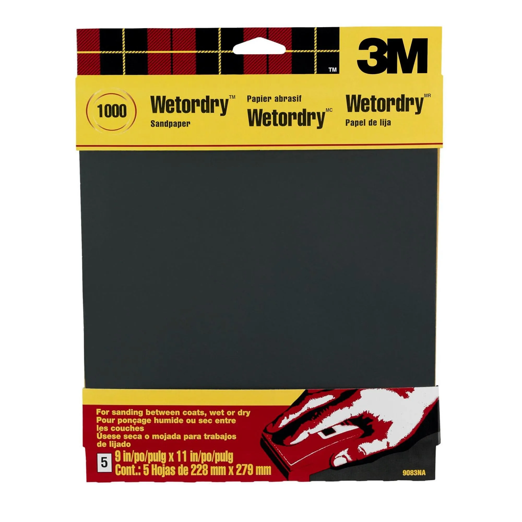 3M Wetordry Sandpaper 9083NA-20, 9 in x 11 in (228 mm x 279 mm)1000-grit