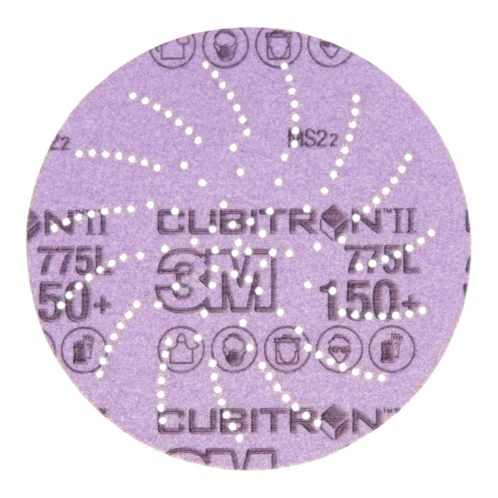 3M Xtract Cubitron II Film Disc 775L, 150 , 5 in, Die 500LG,50/Carton