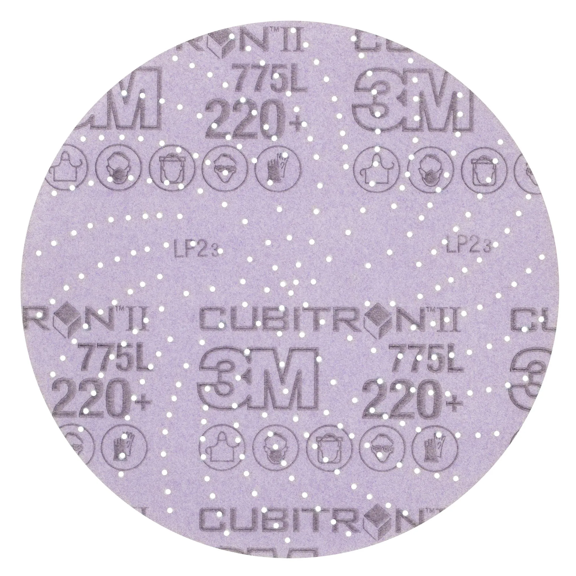 3M Xtract Cubitron II Film Disc 775L, 220 , 8 in, Die 800LG,50/Carton