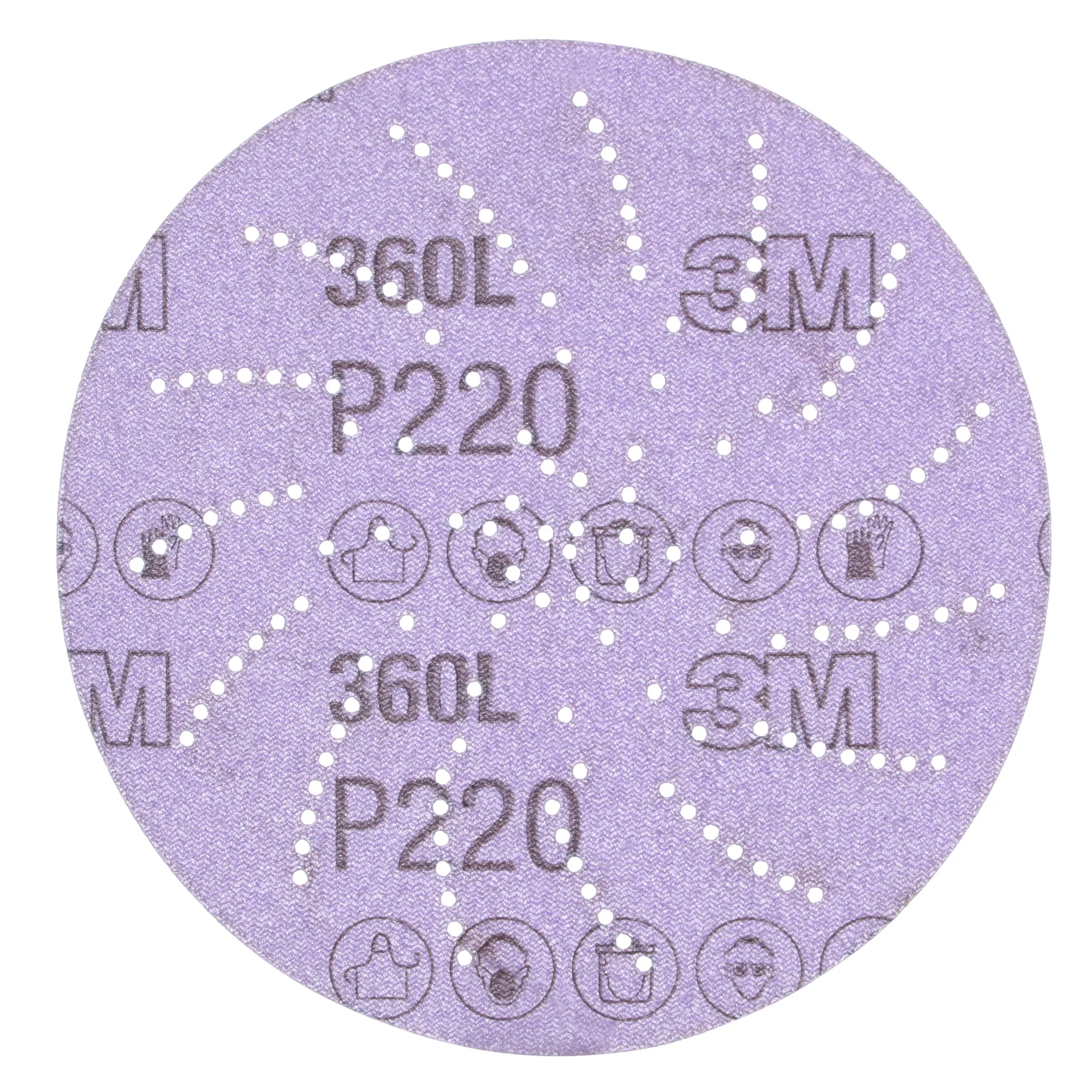 3M Xtract Film Disc 360L, 01704, P220 3MIL, 5 in, 100/Carton