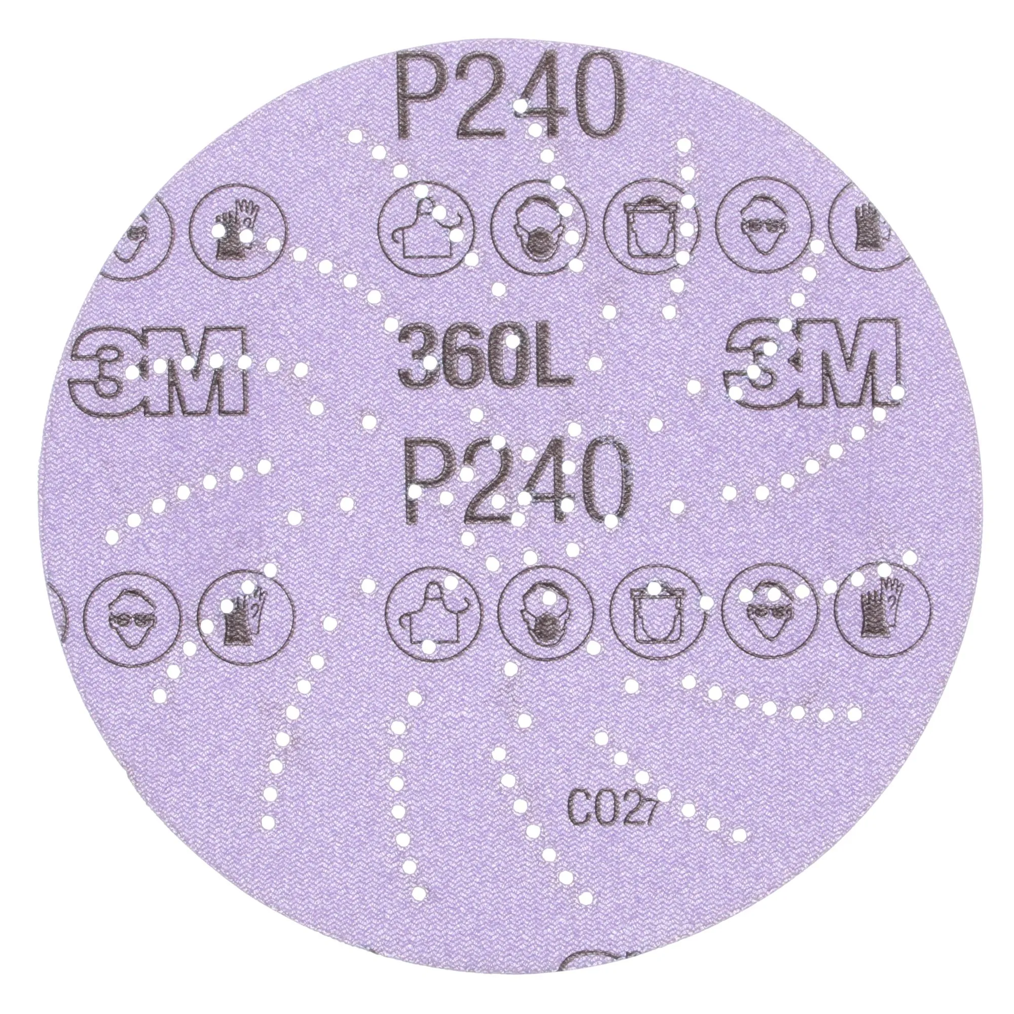 3M Xtract Film Disc 360L, 01705, P240 3MIL, 5 in, 100/Carton