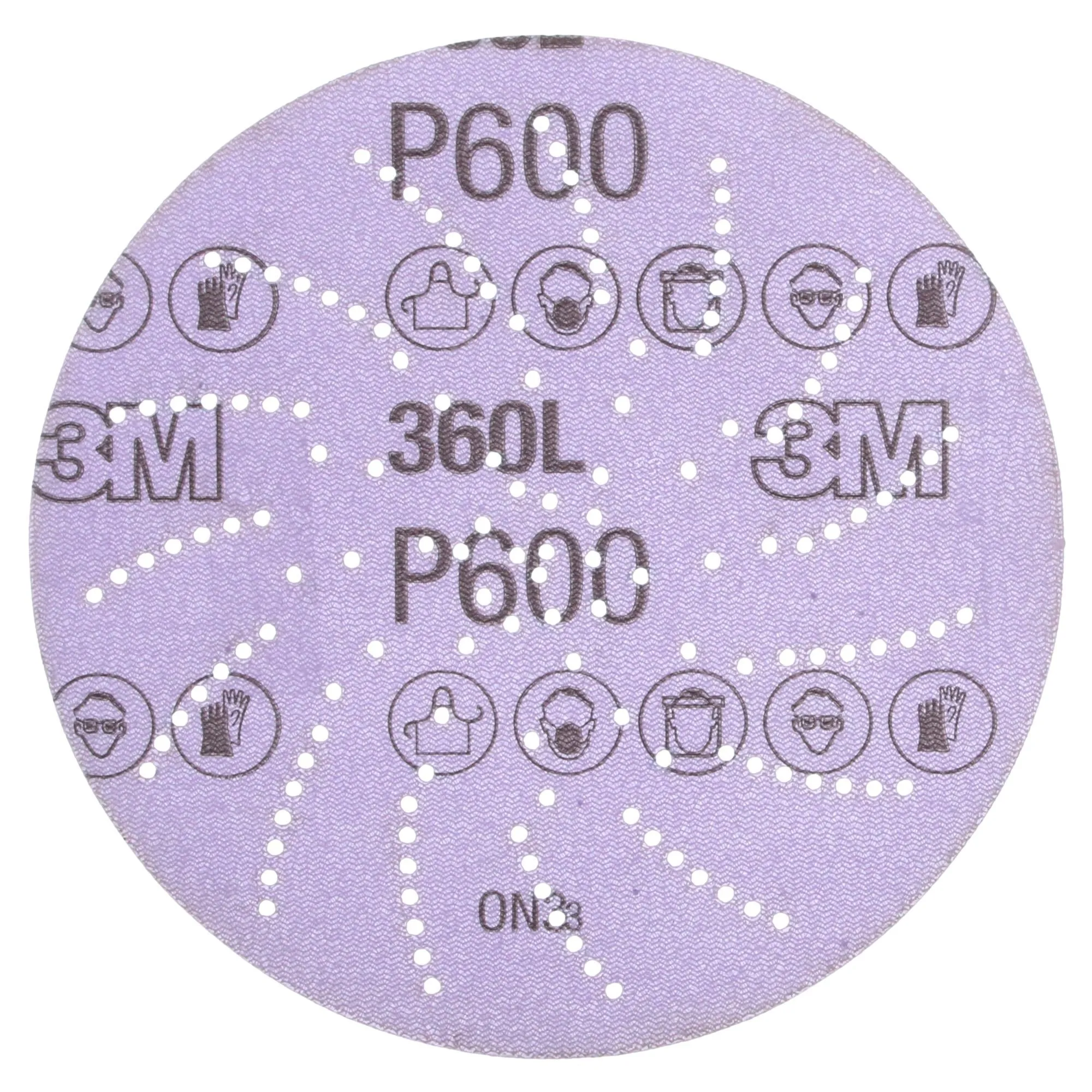 3M Xtract Film Disc 360L, 01710, P600 3MIL, 5 in, Die 500LG,100/Carton