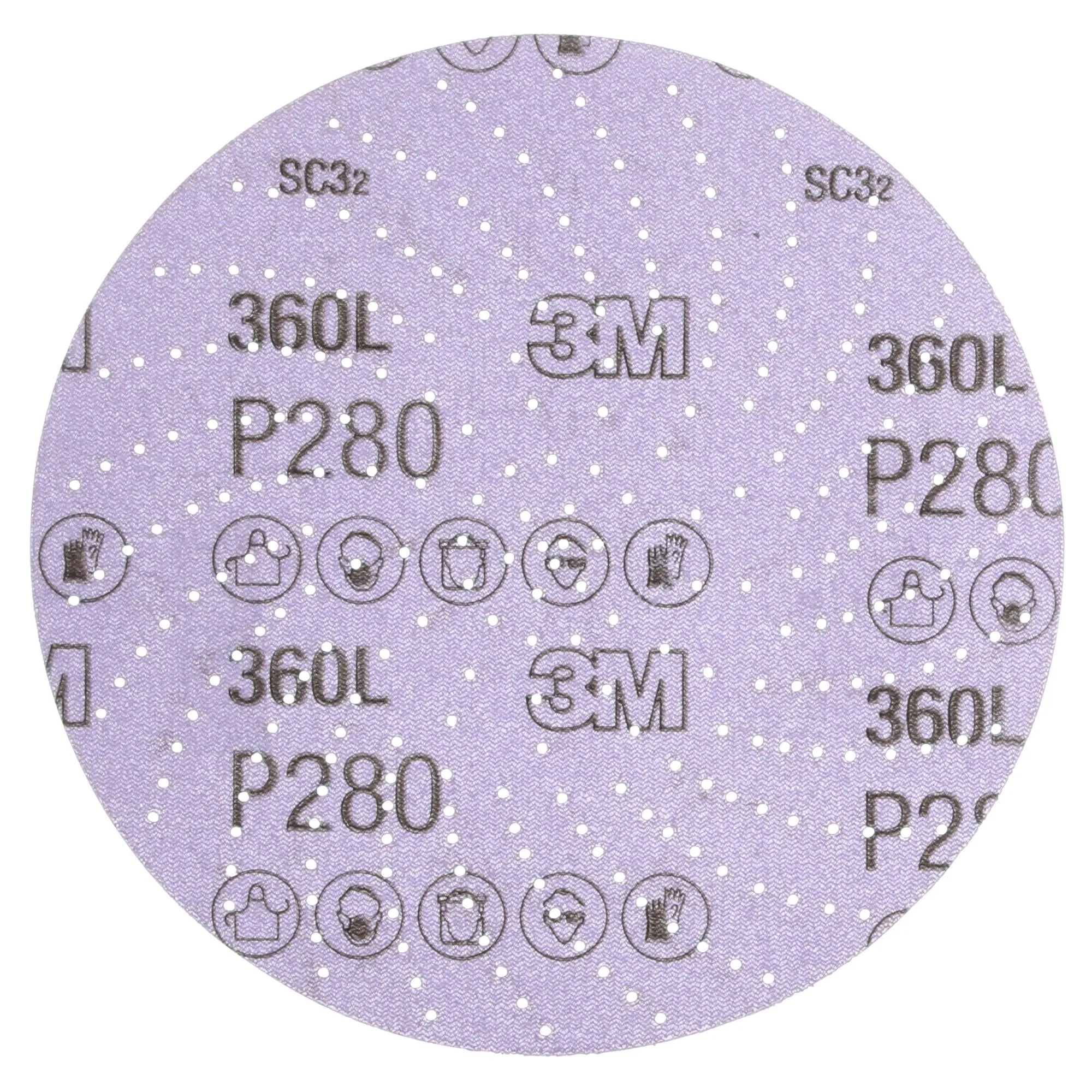 3M Xtract Film Disc 360L, 20800, P280 3MIL, 6 in, 100/Carton