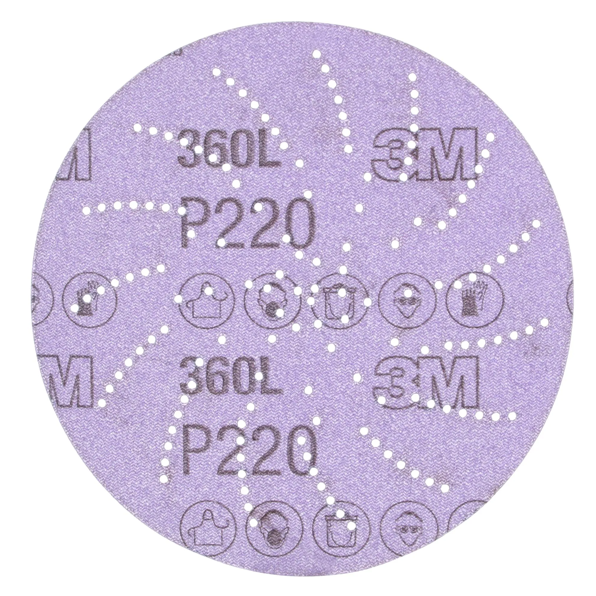 3M Xtract Film Disc 360L, P220 3MIL, 5 in, 100/Carton