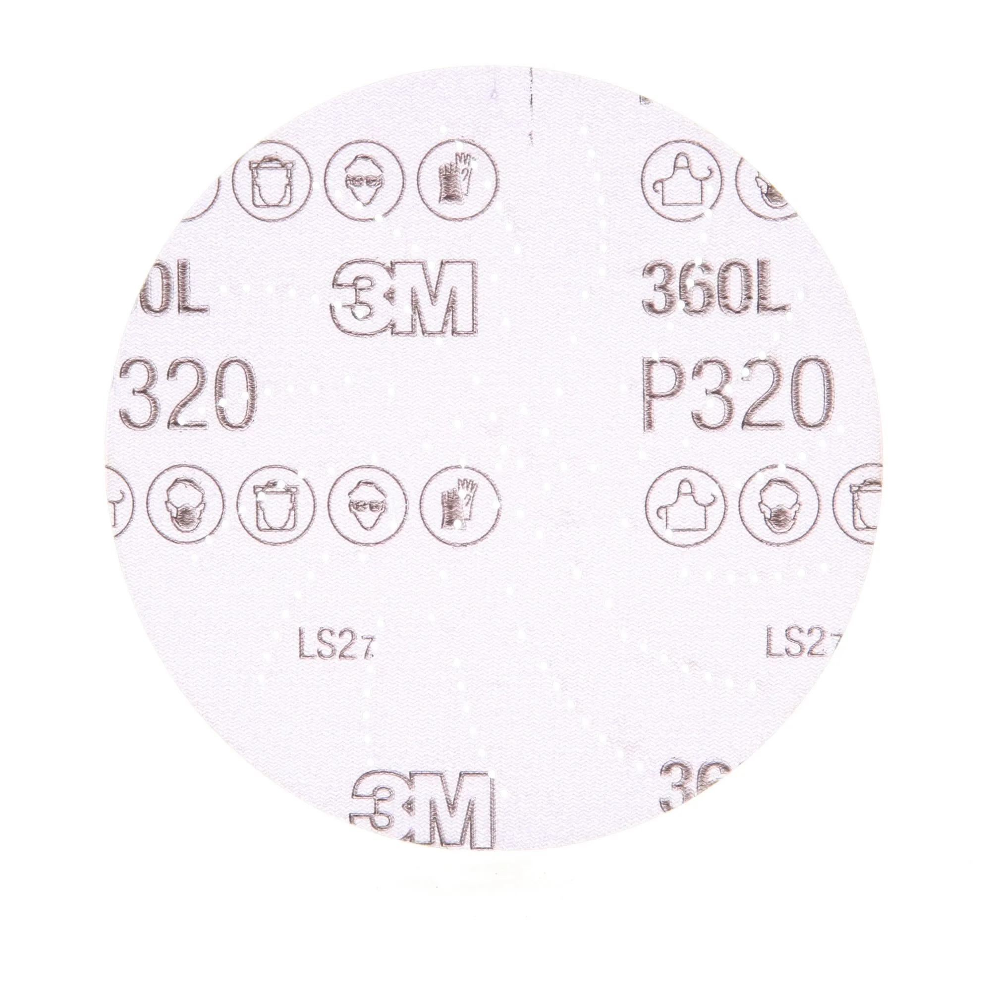 3M Xtract Film Disc 360L, P320 3MIL, 5 in, 100/Carton