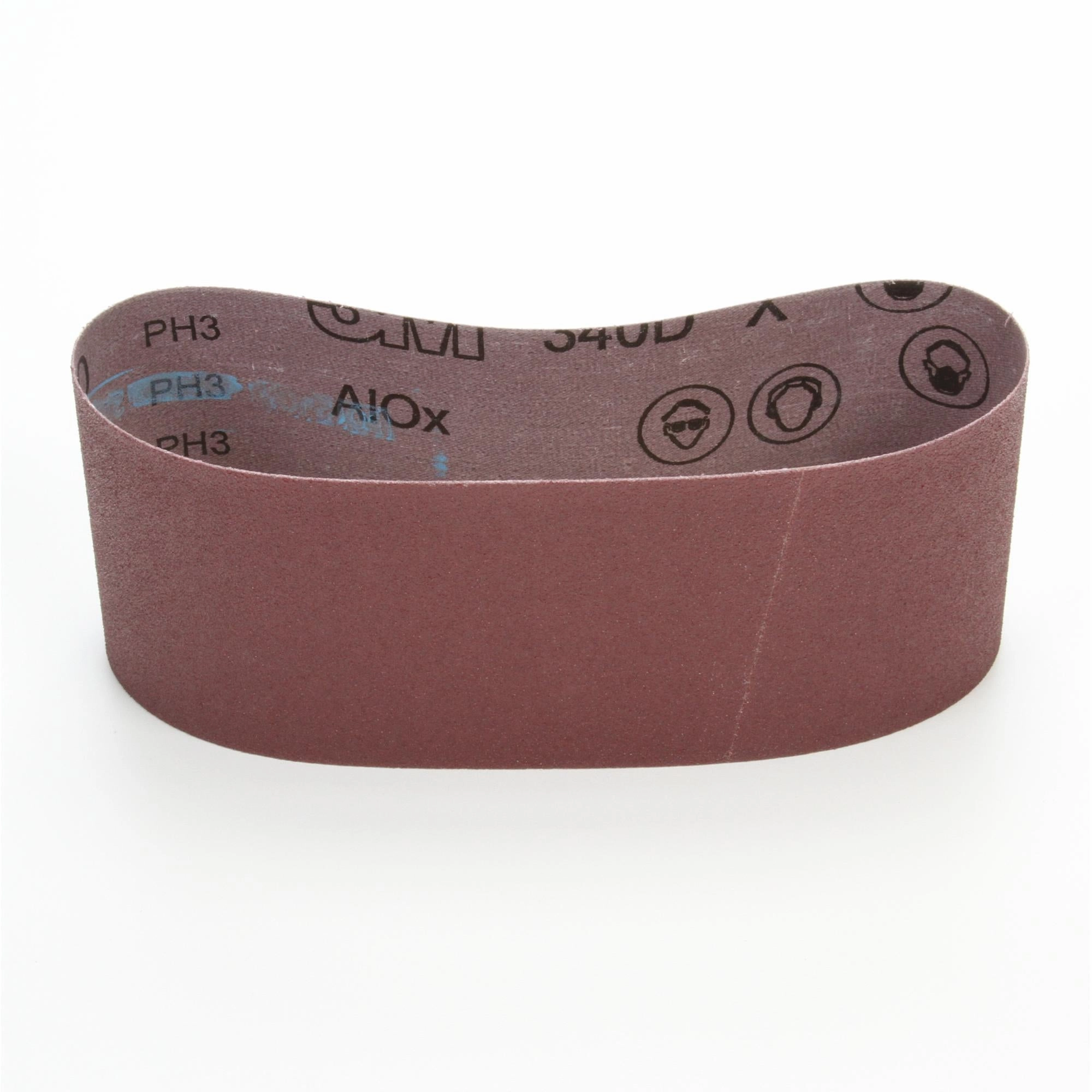 3M Cloth Belt 340D, P220 X-weight, 6 in x 48 in, Top Butt 45?? Angle