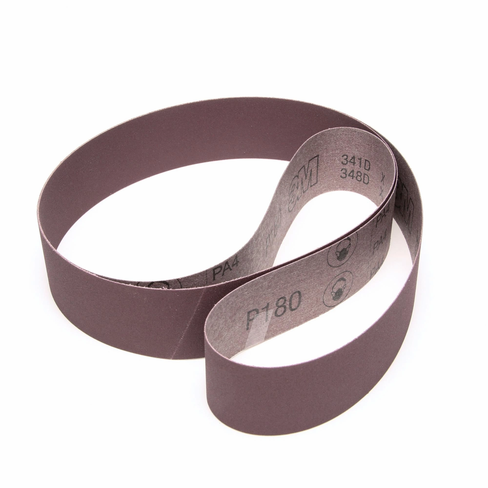 3M Cloth Belt 341D, 80 X-weight, 2 in x 48 in, Film-lok, Single-flex,25/Pac