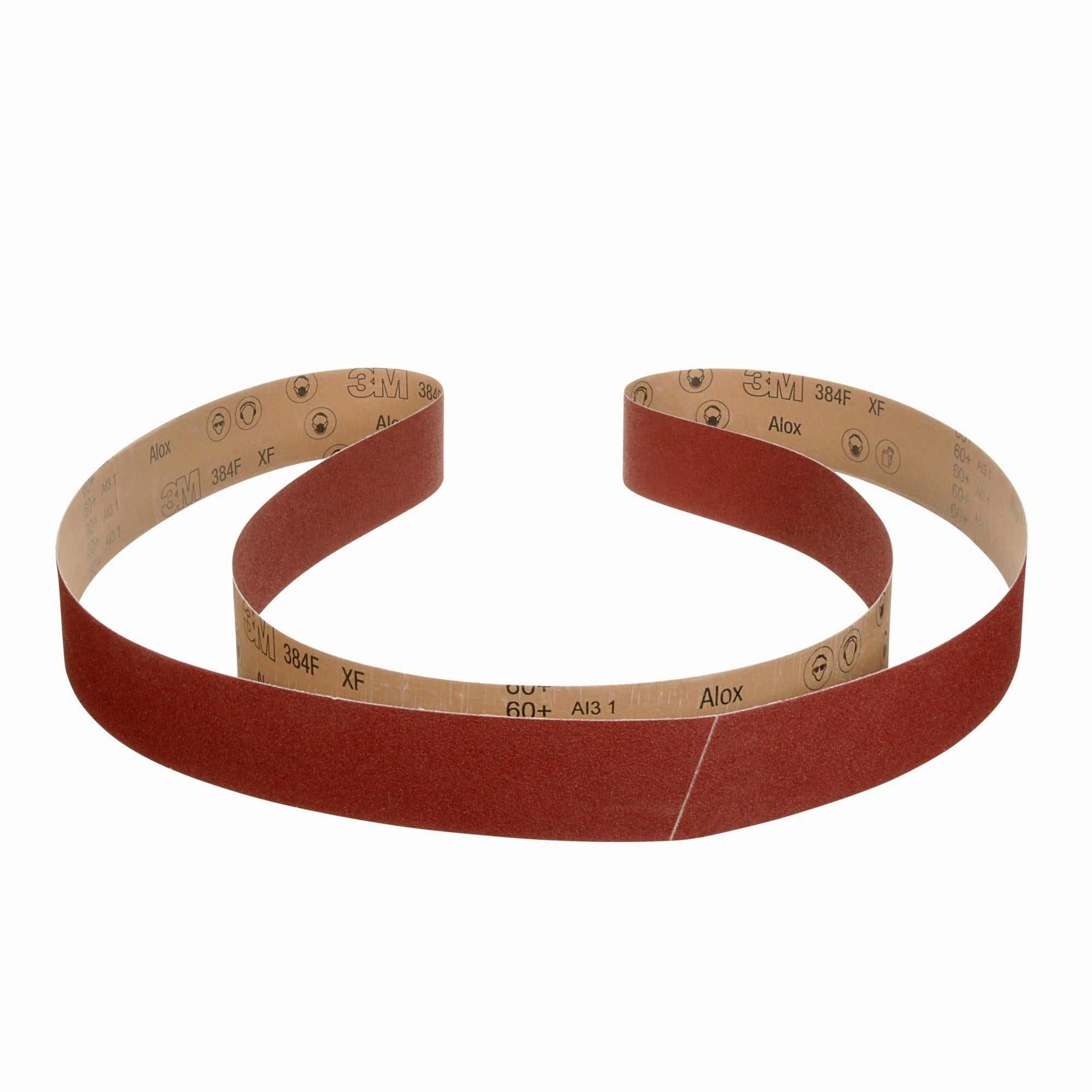 3M Cloth Belt 384F, 80  XF-weight, 1-1/8 in x 21 in, Fabri-lok