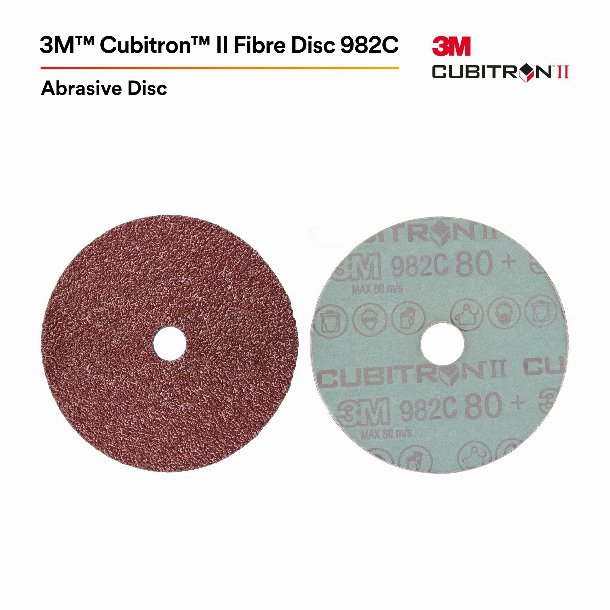 3M Cubitron II Fibre Disc 982C, 36 , 5 in x 7/8 in, Die 500P