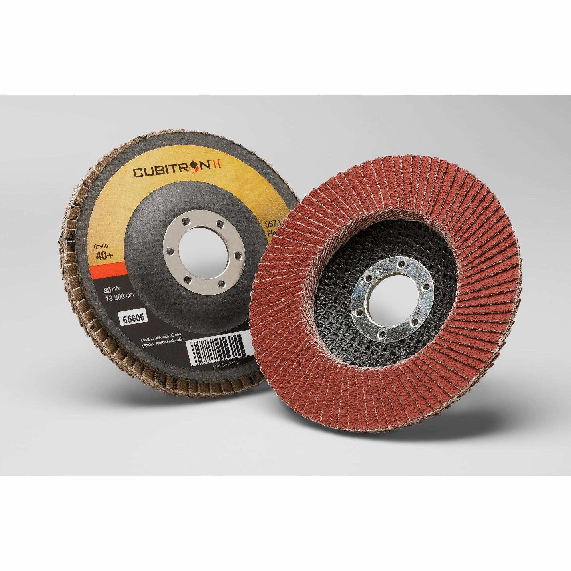 3M Cubitron II Flap Disc 967A, 40 , T27, 4-1/2 in x 7/8 in