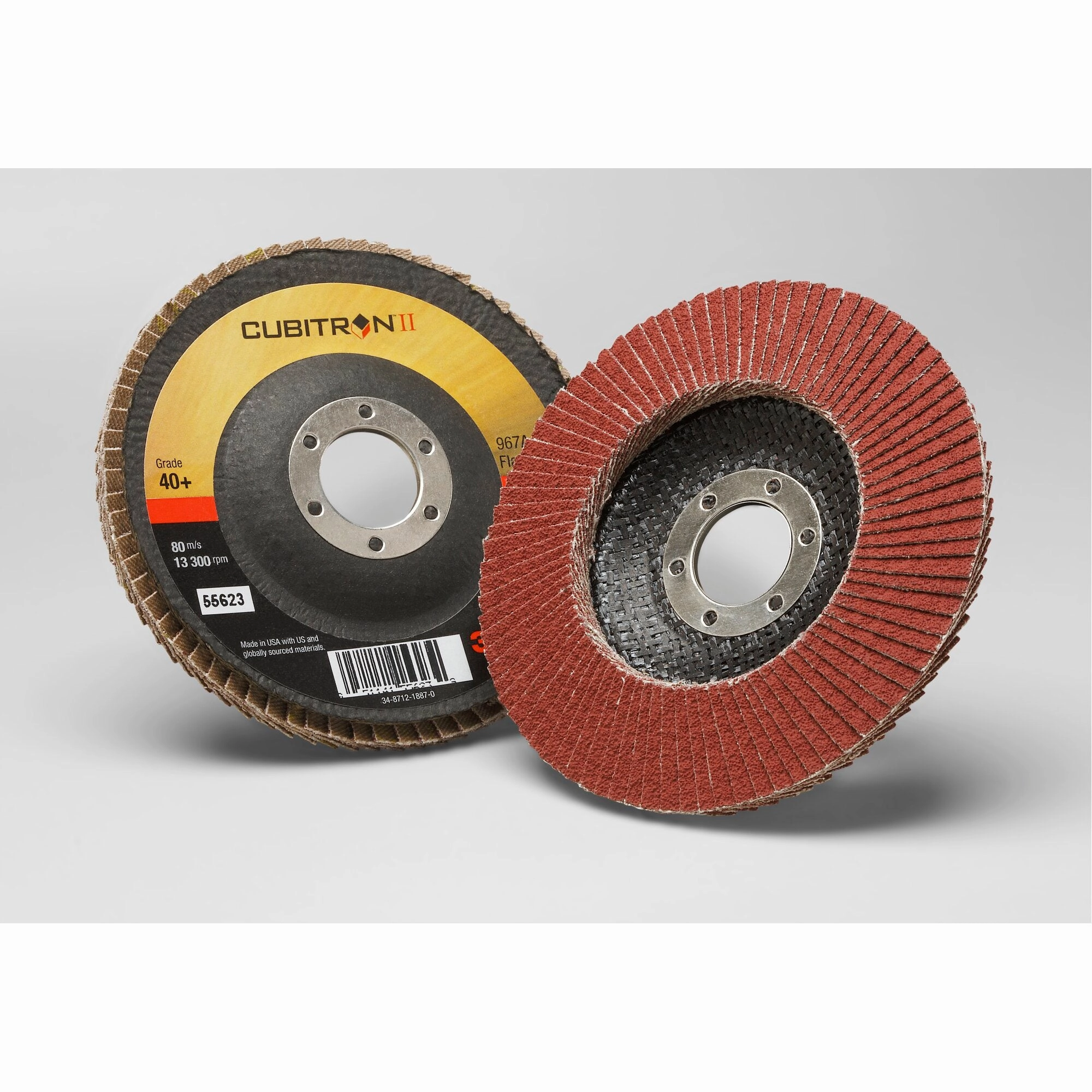 3M Cubitron II Flap Disc 967A, 40 , T29, 4-1/2 in x 7/8 in