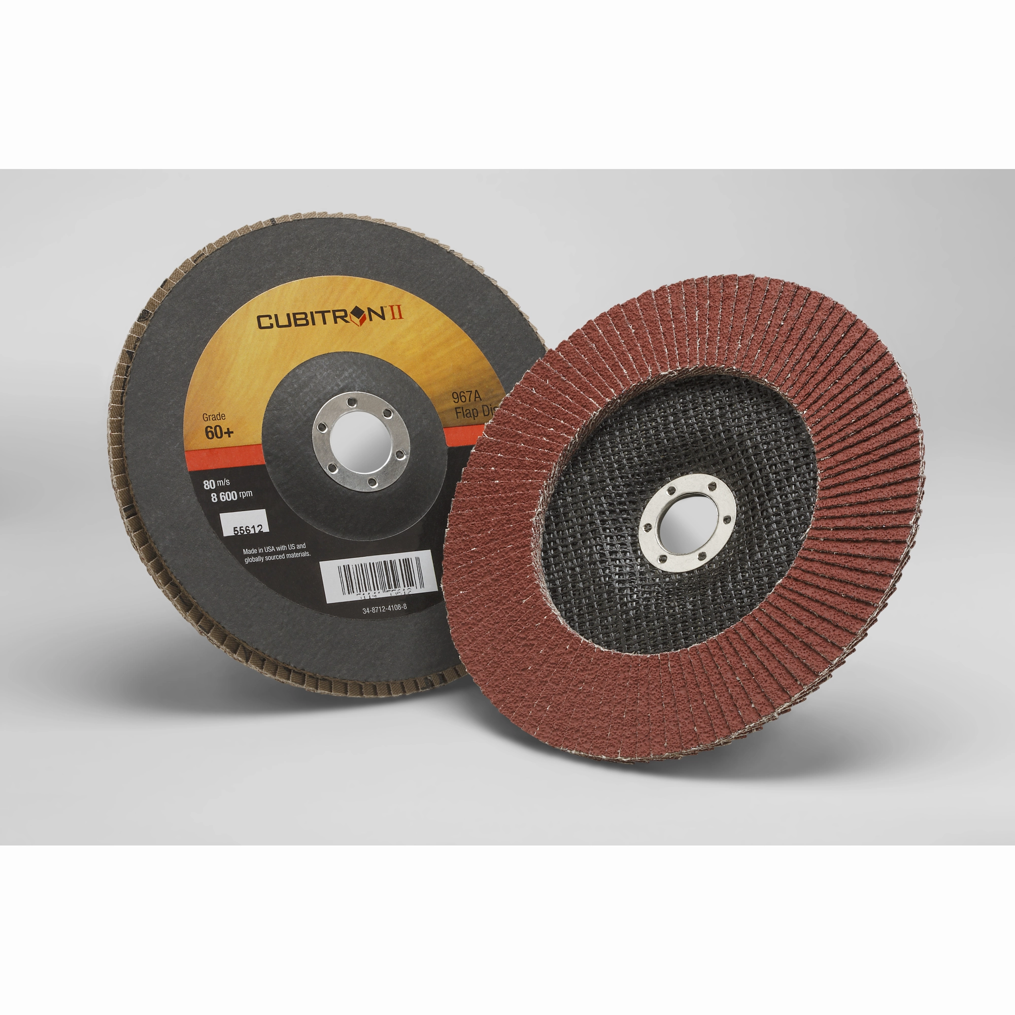 3M Cubitron II Flap Disc 967A, 60 , T27, 7 in x 7/8 in
