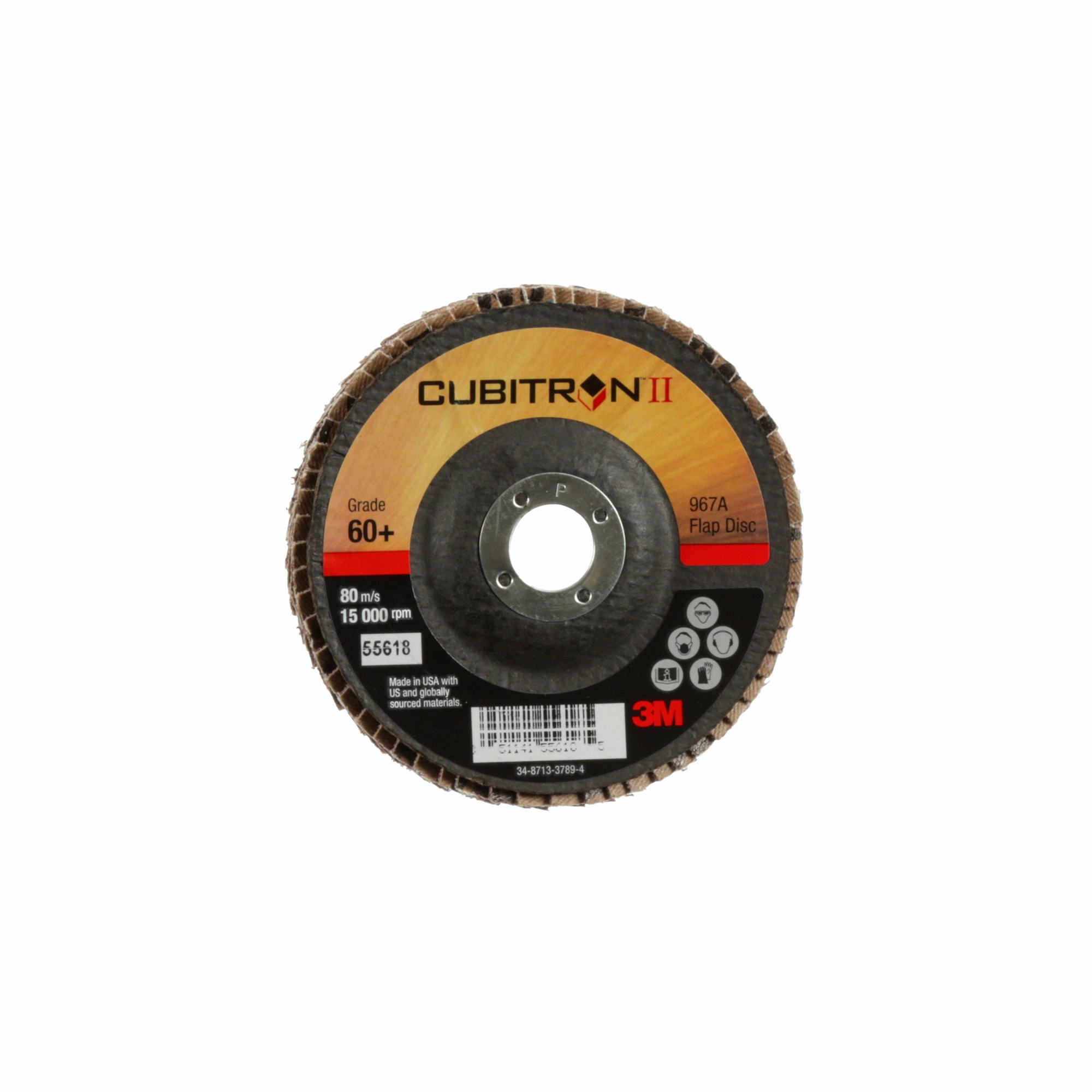 3M Cubitron II Flap Disc 967A, 60 , T29, 4 in x 5/8 in