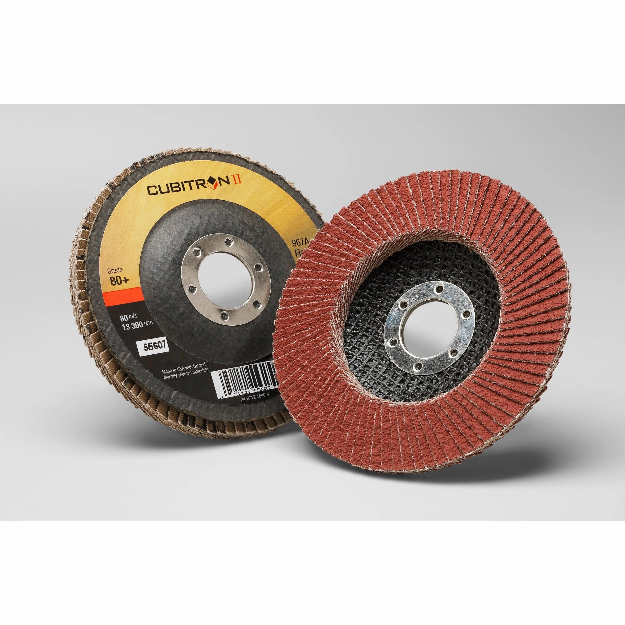 3M Cubitron II Flap Disc 967A, 80 , T27, 4-1/2 in x 7/8 in