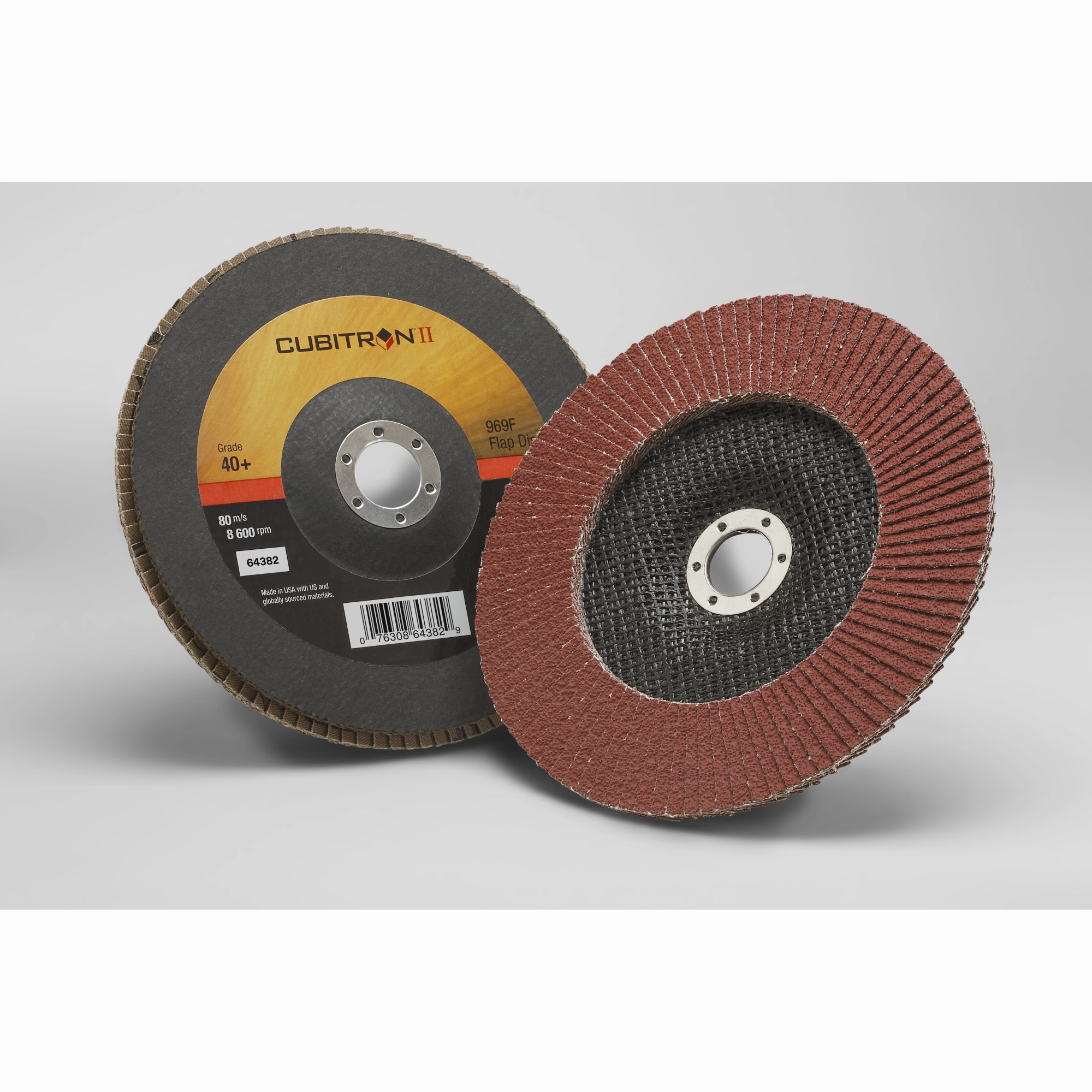 3M Cubitron II Flap Disc 969F, 40 , T27, 7 in x 7/8 in