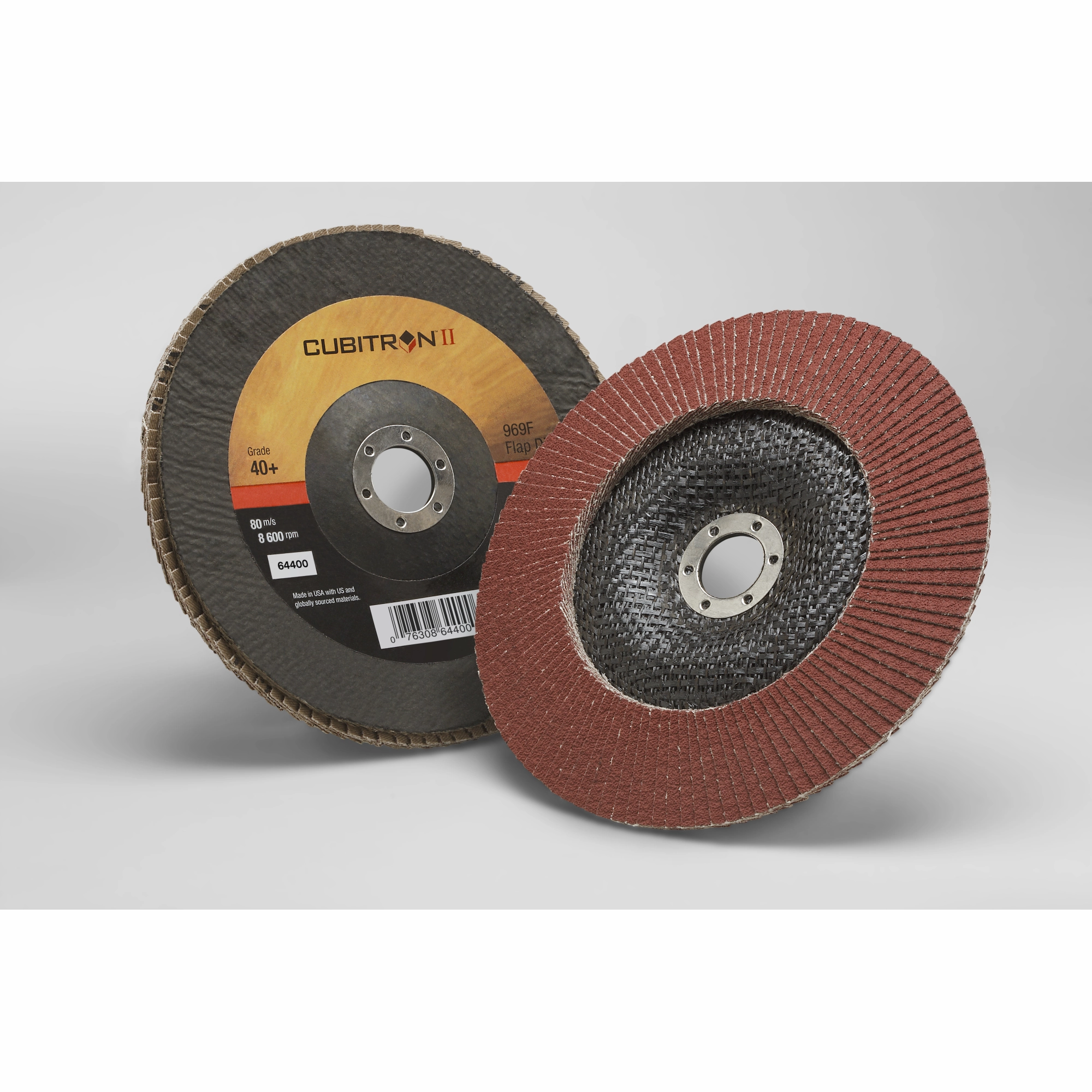 3M Cubitron II Flap Disc 969F, 40 , T29, 7 in x 7/8 in