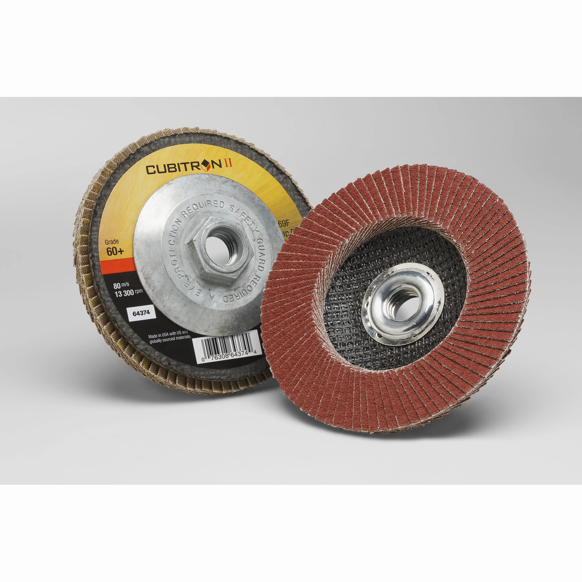 3M Cubitron II Flap Disc 969F, 60 , T27 Quick Change, 5 in x 5/8"-11