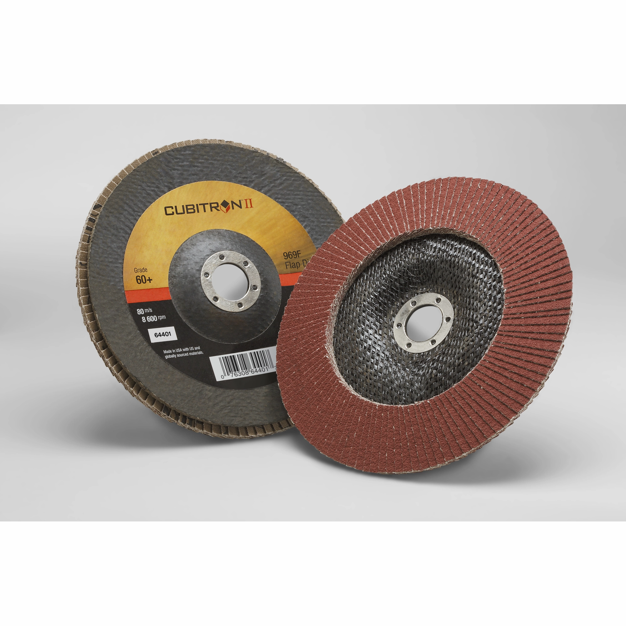 3M Cubitron II Flap Disc 969F, 60 , T29, 7 in x 7/8 in