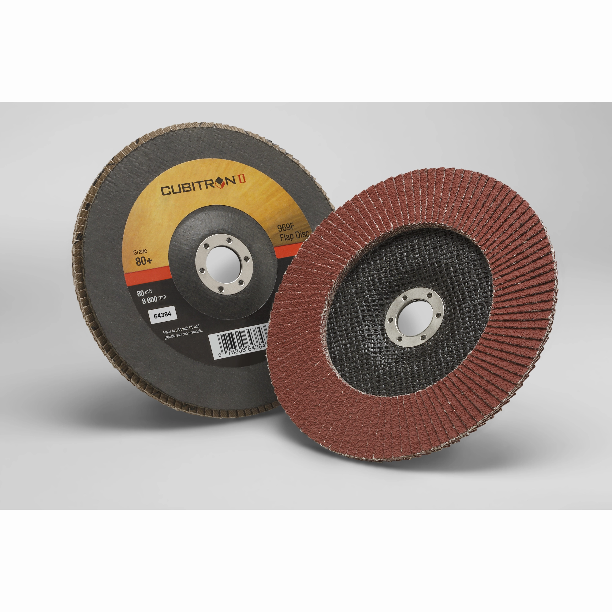 3M Cubitron II Flap Disc 969F, 80 , T27, 7 in x 7/8 in