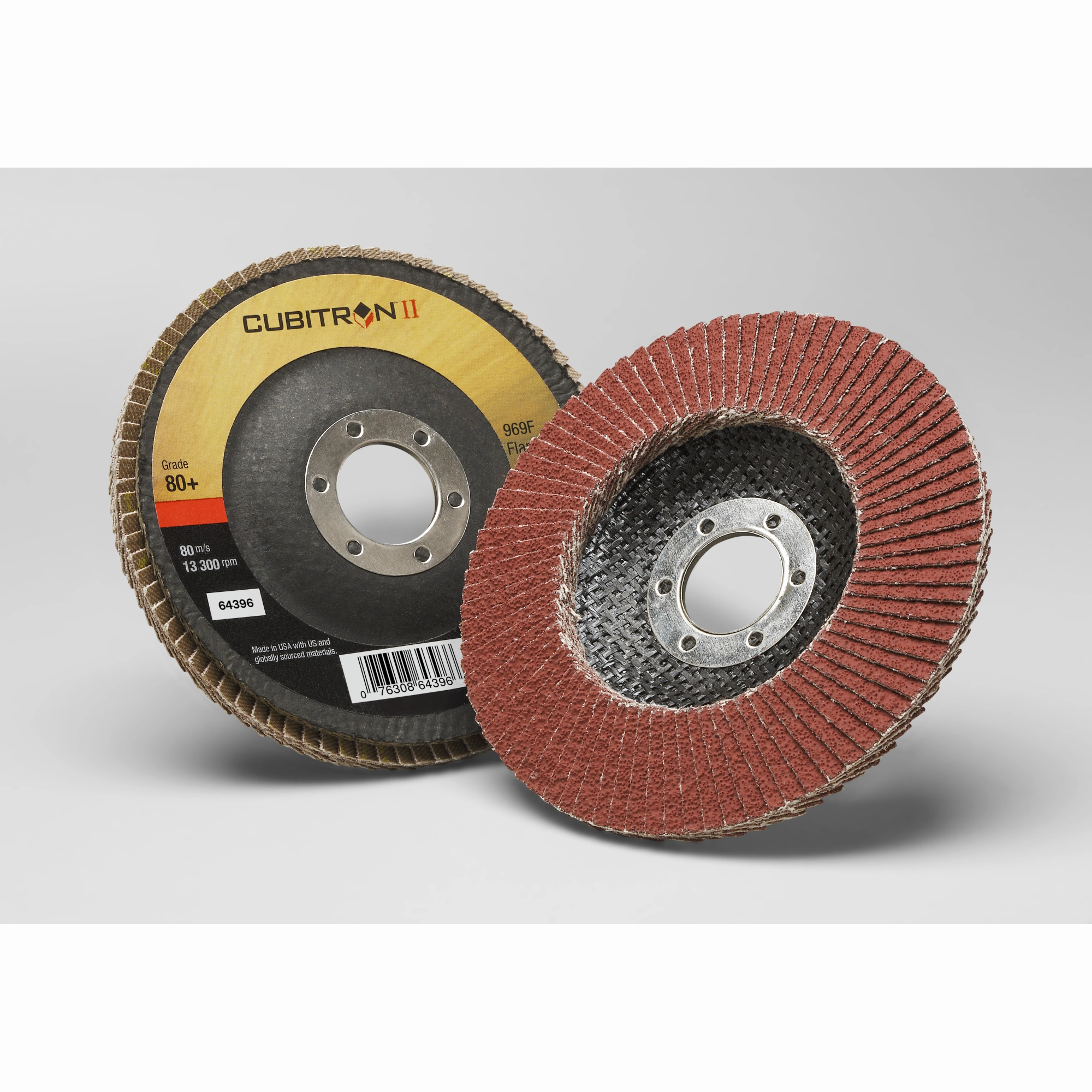 3M Cubitron II Flap Disc 969F, 80 , T29, 4-1/2 in x 7/8 in