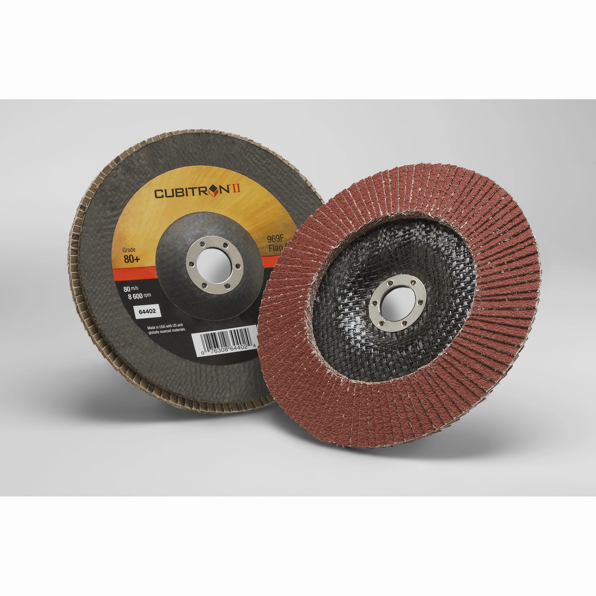 3M Cubitron II Flap Disc 969F, 80 , T29, 7 in x 7/8 in