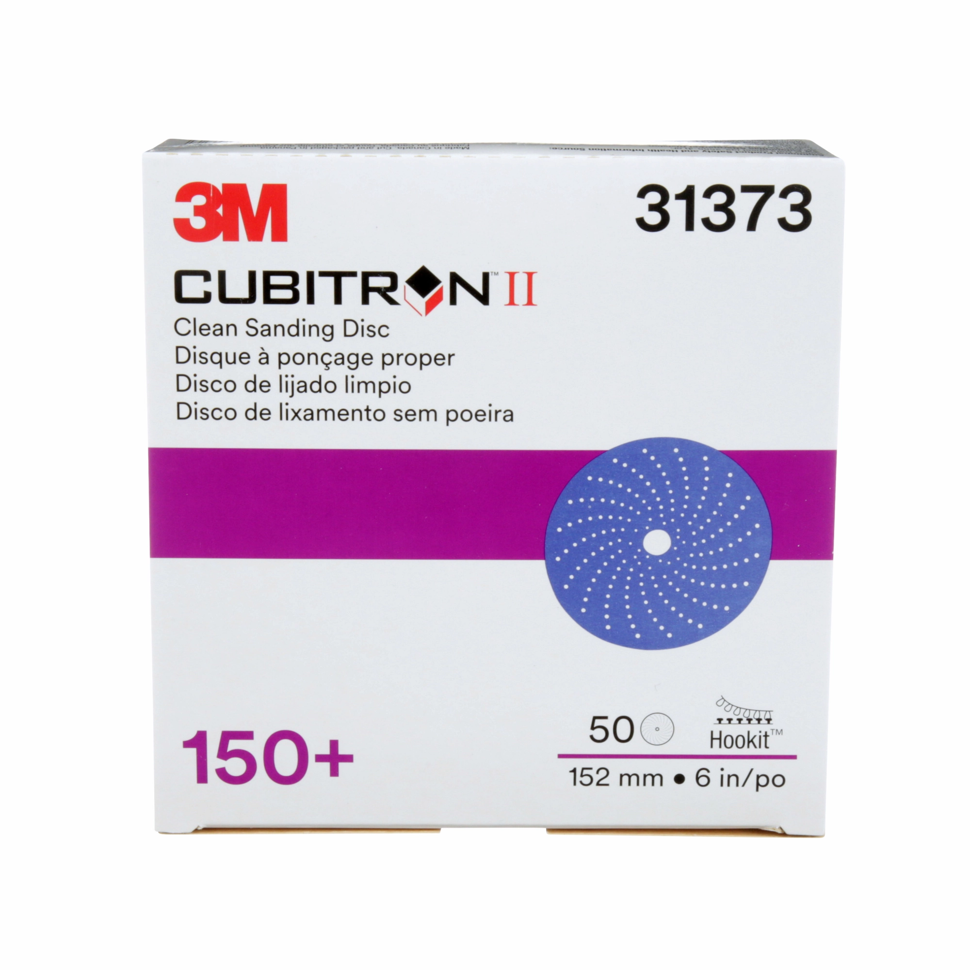 3M Cubitron II Hookit Clean Sanding Abrasive Disc 737U, 31373, 6 in,150 