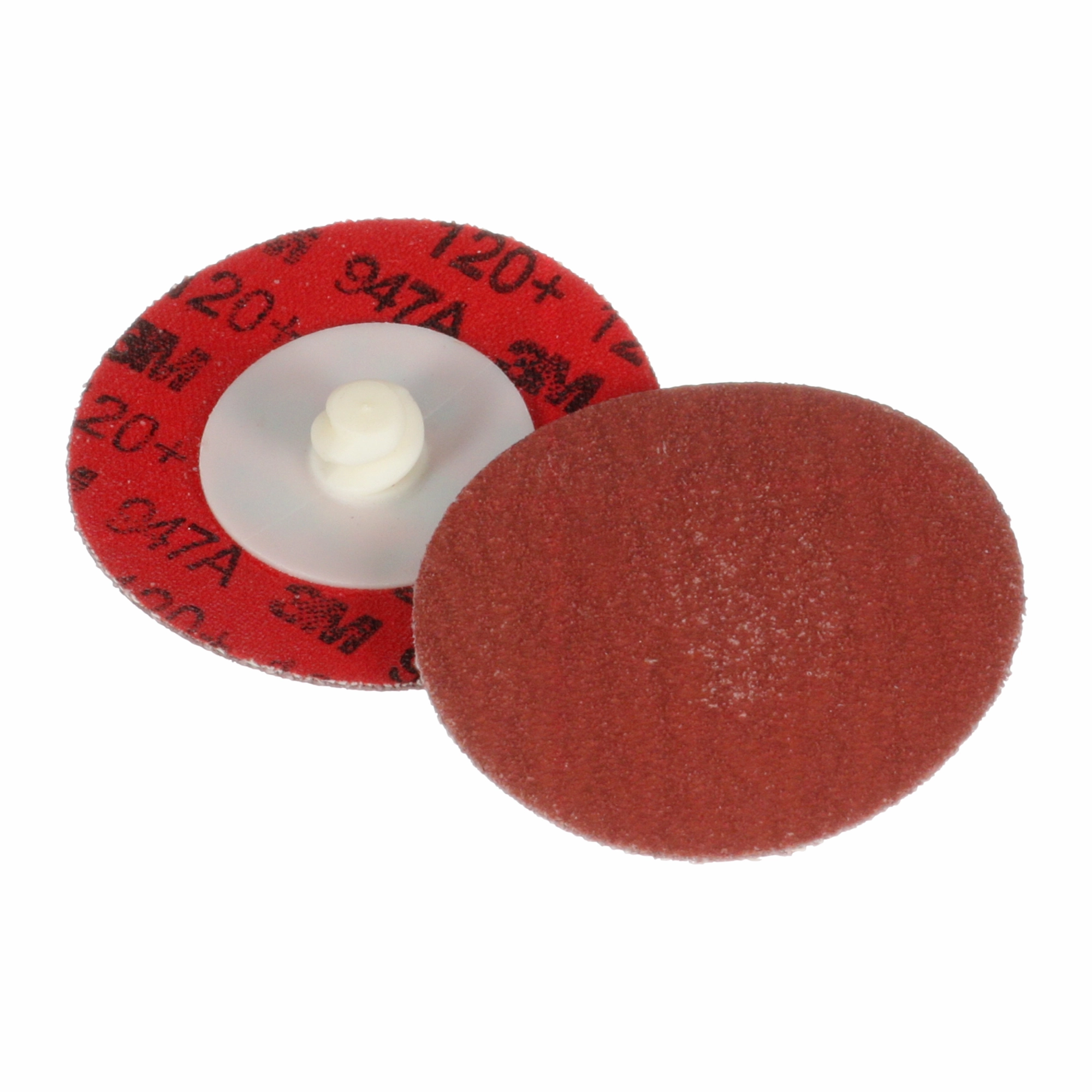 3M Cubitron II Roloc Durable Edge Disc 947A, 120 , X-weight, TR,Maroon, 2 in