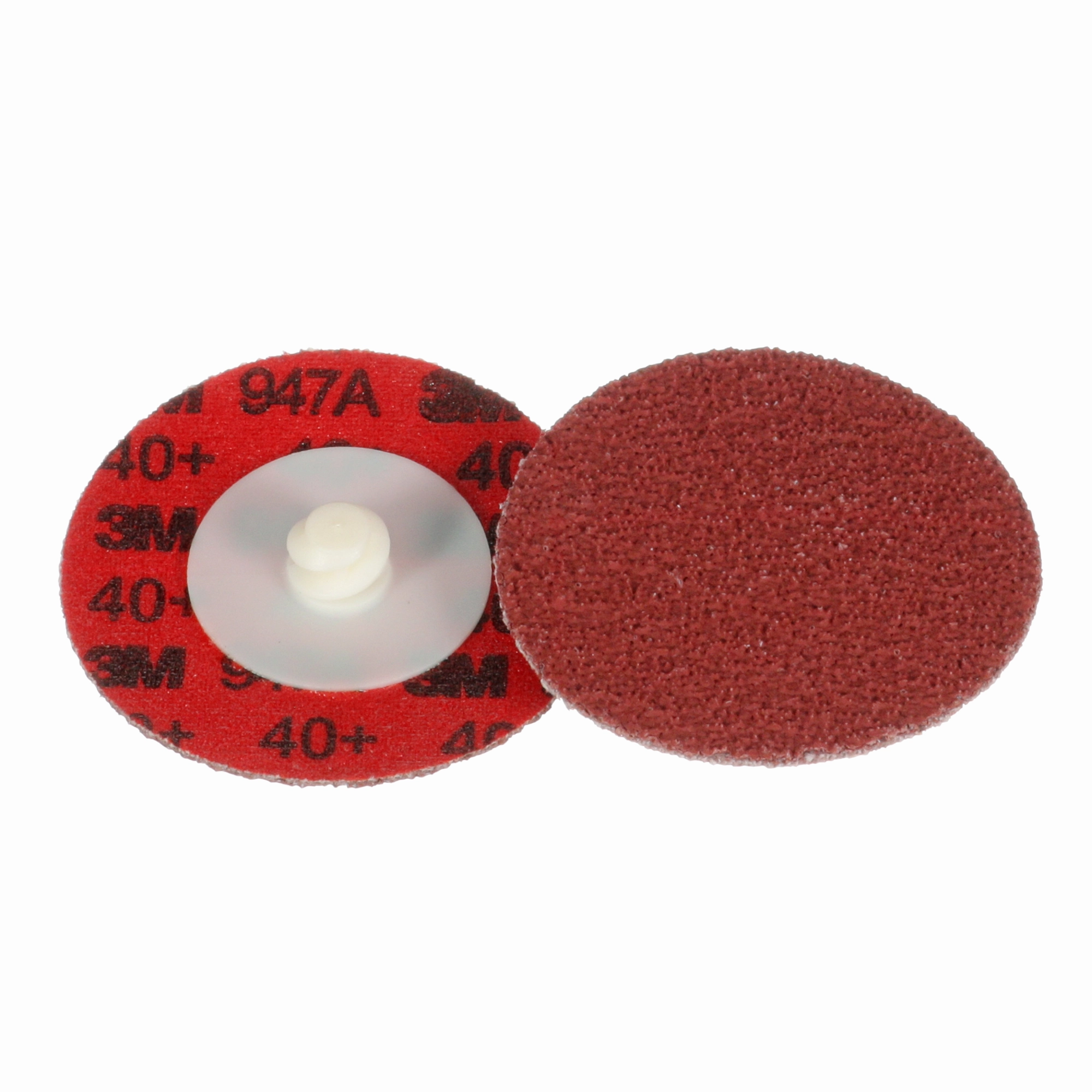 3M Cubitron II Roloc Durable Edge Disc 947A, 40 , X-weight, TR,Maroon, 2 in