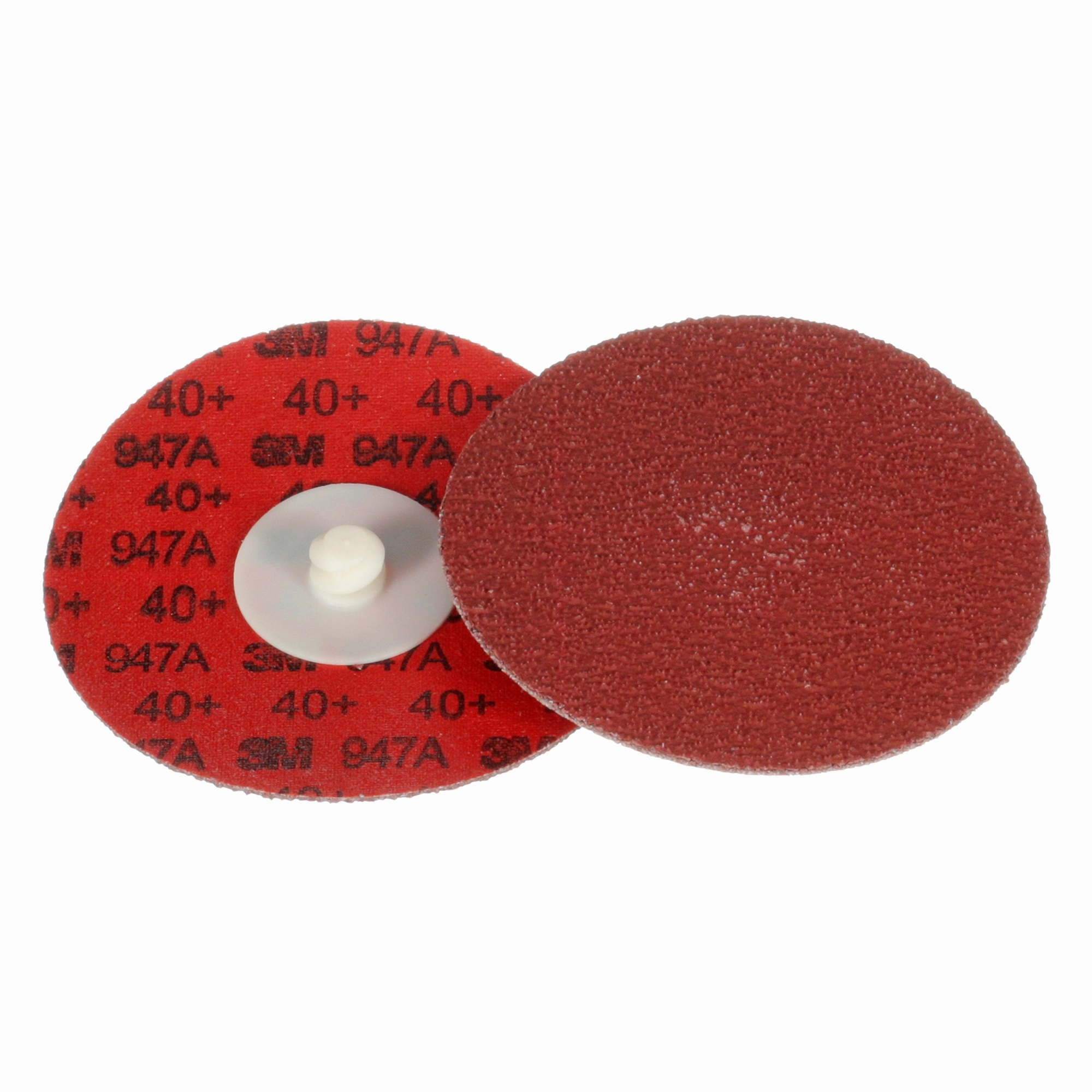 3M Cubitron II Roloc Durable Edge Disc 947A, 40 , X-weight, TR,Maroon, 3 in